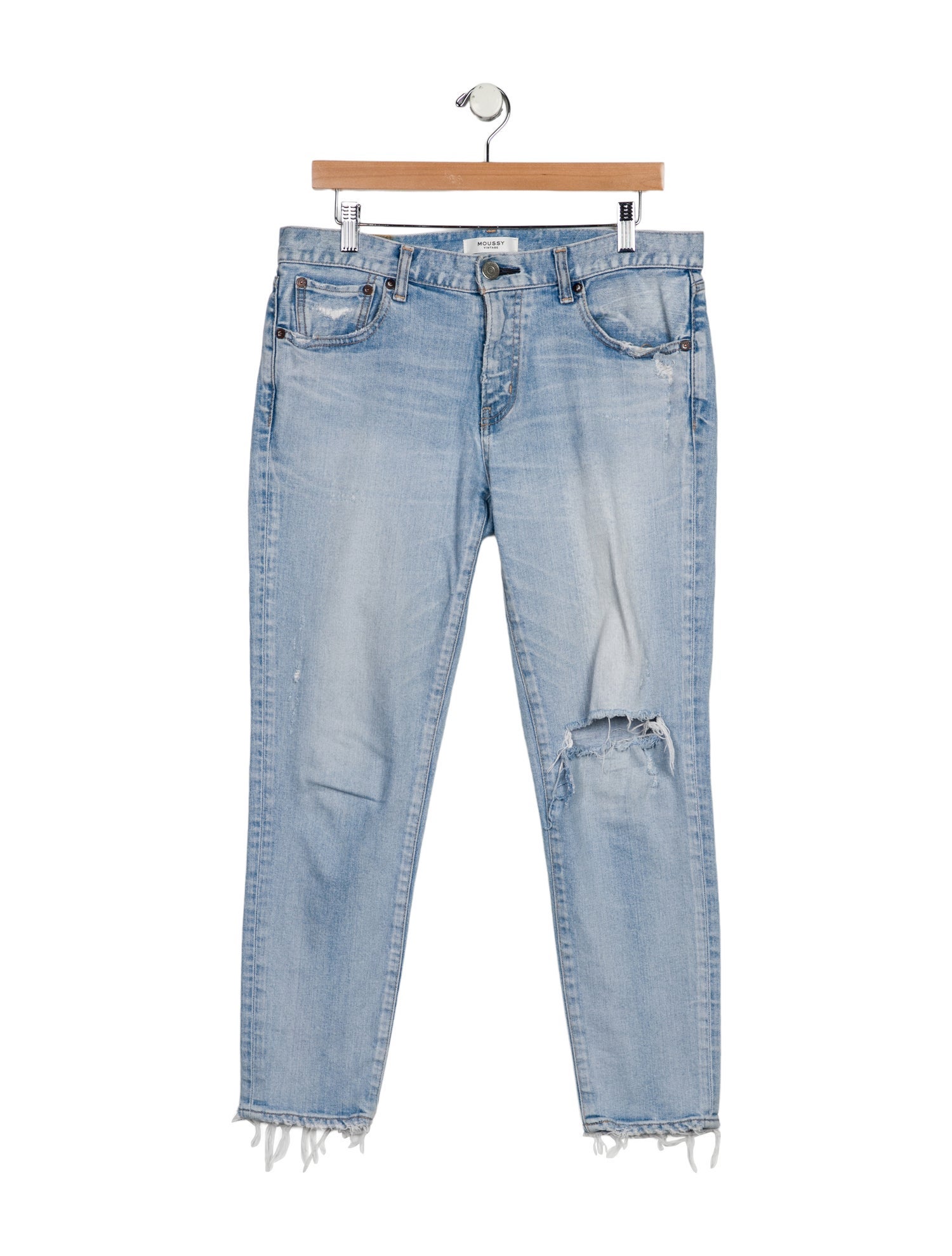 Moussy Vintage Mid-Rise Straight Leg Jeans
