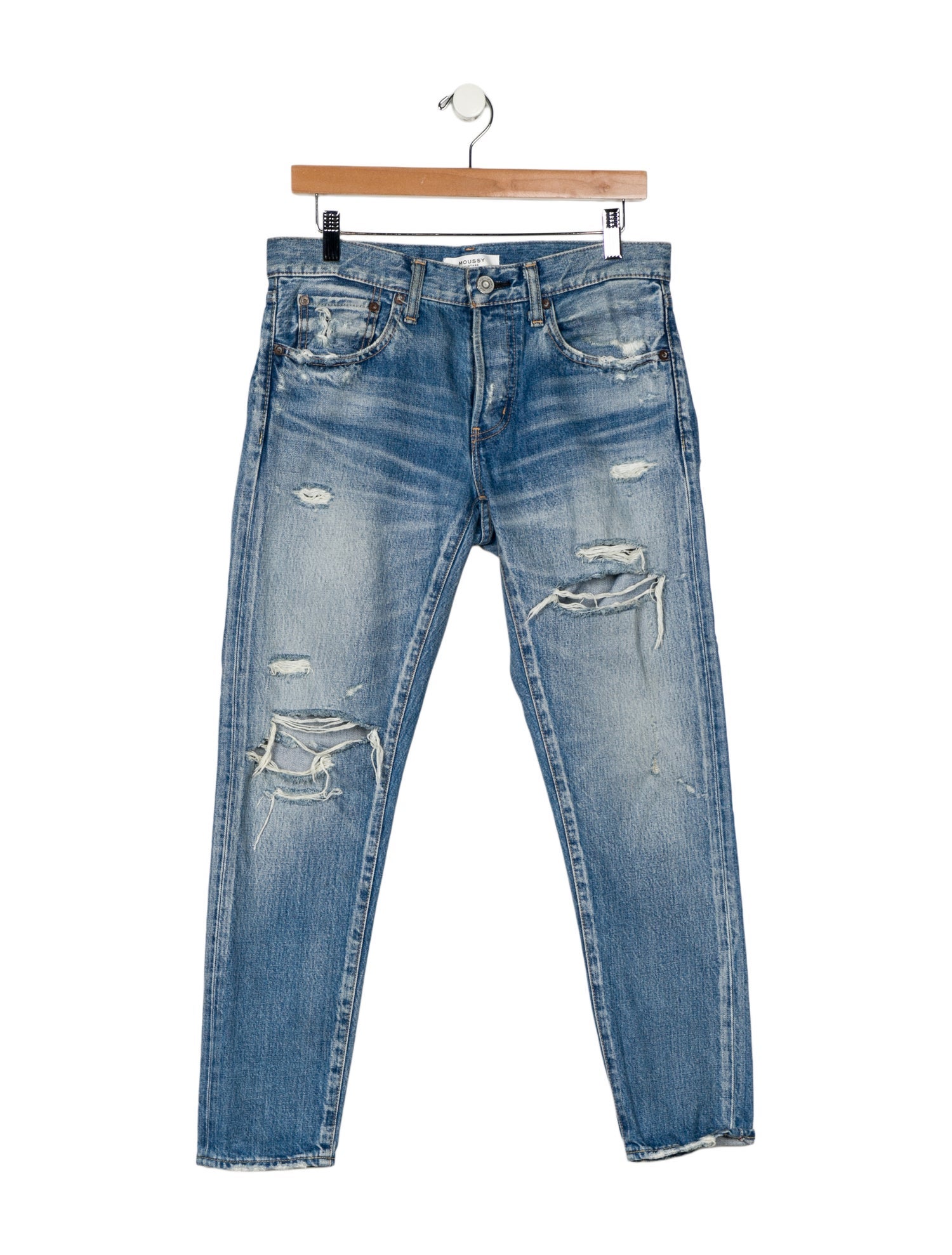 Moussy Vintage Mid-Rise Straight Leg Jeans