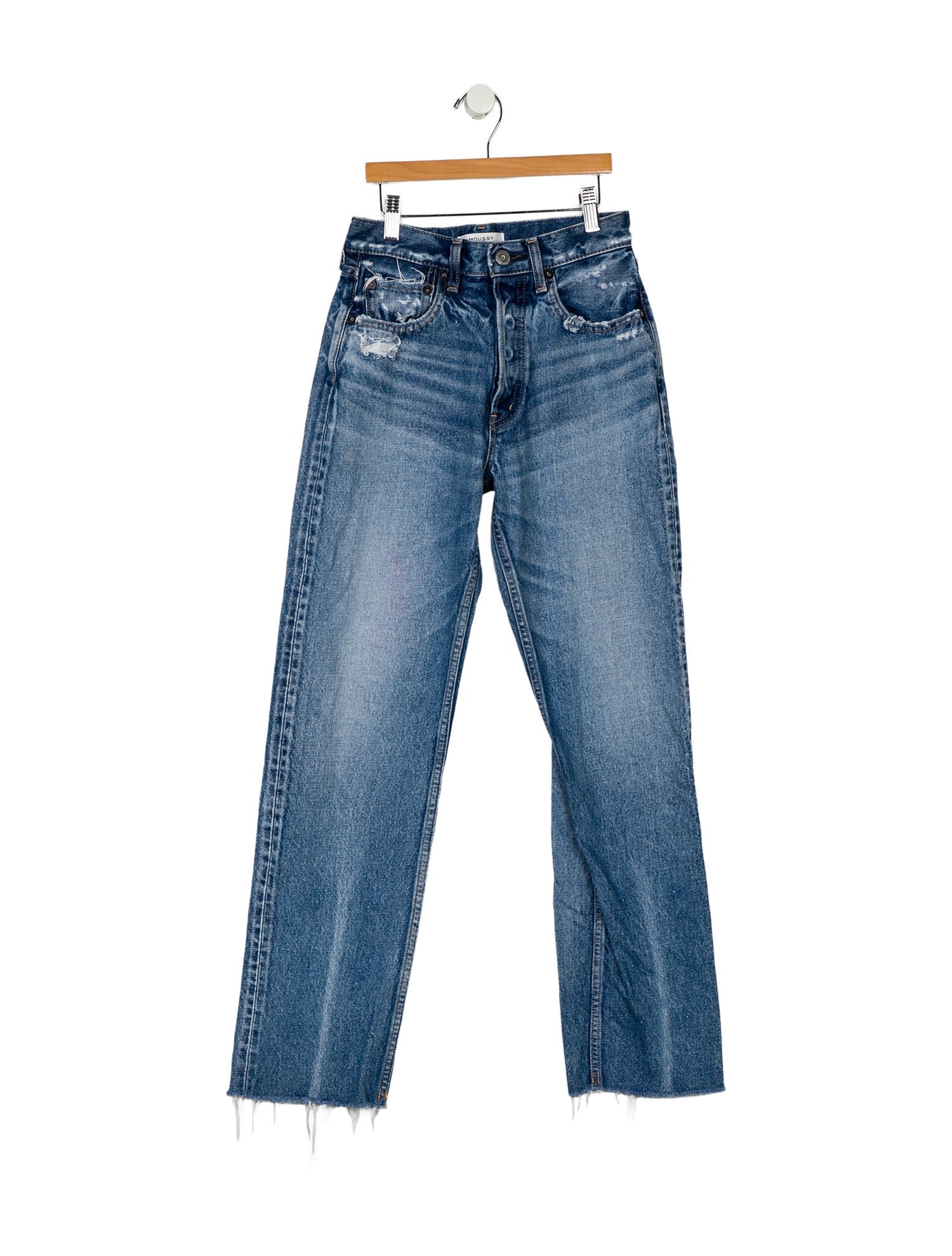 Moussy Vintage High-Rise Straight Leg Jeans