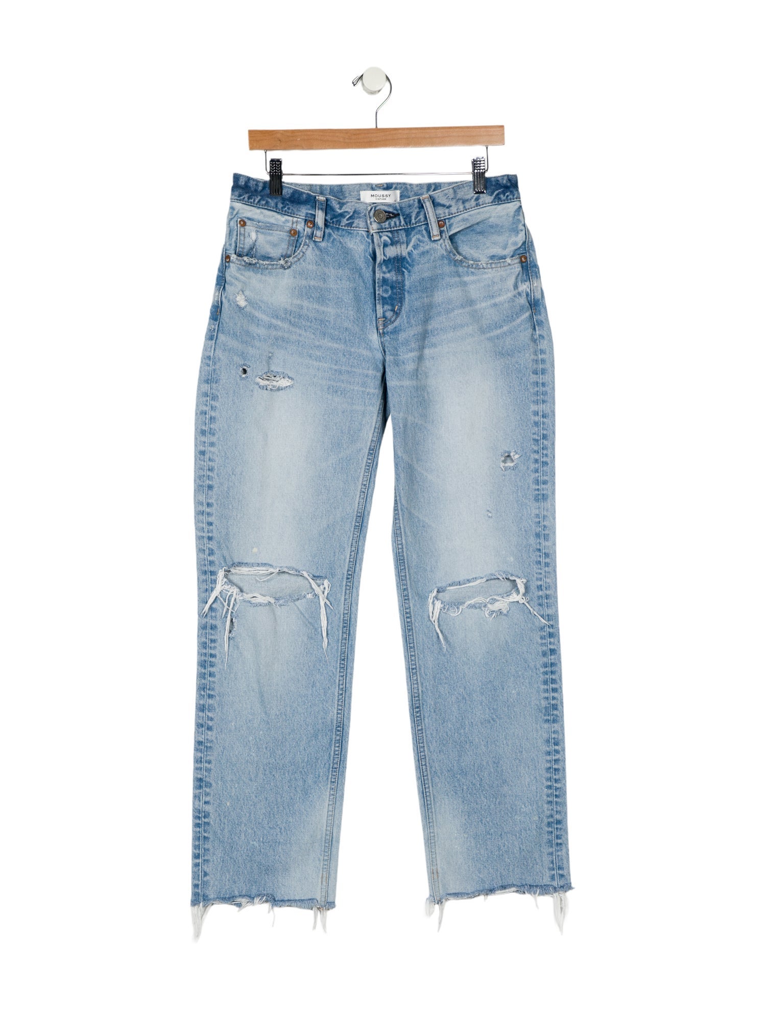 Moussy Vintage Mid-Rise Straight Leg Jeans