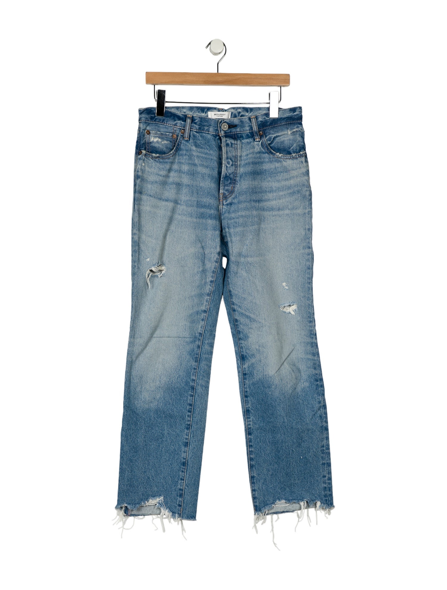 Moussy Vintage Mid-Rise Straight Leg Jeans