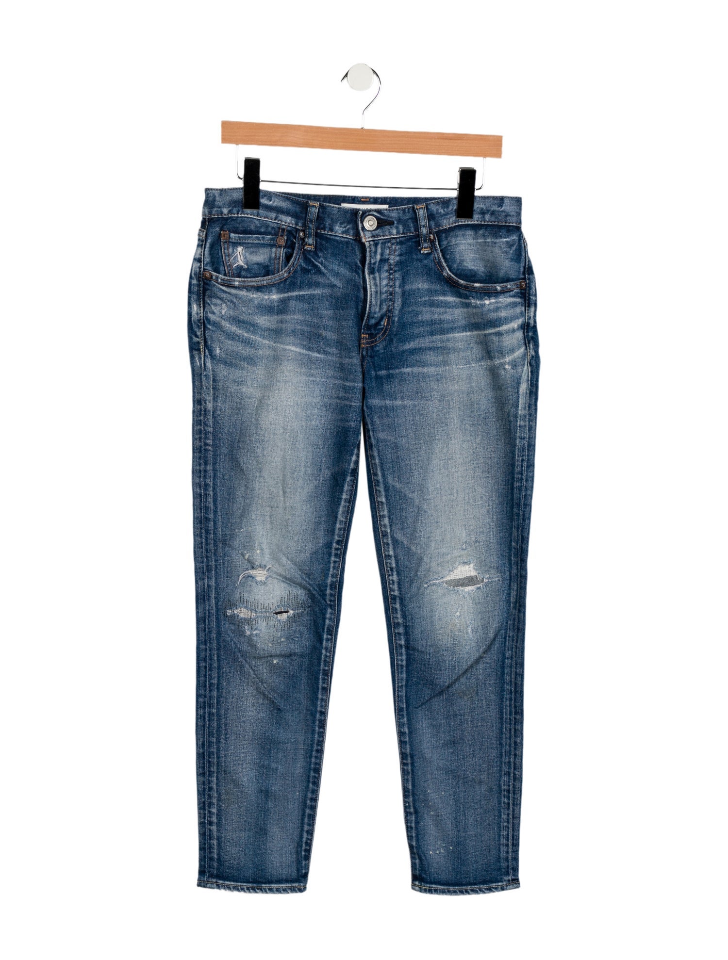 Moussy Vintage Mid-Rise Straight Leg Jeans