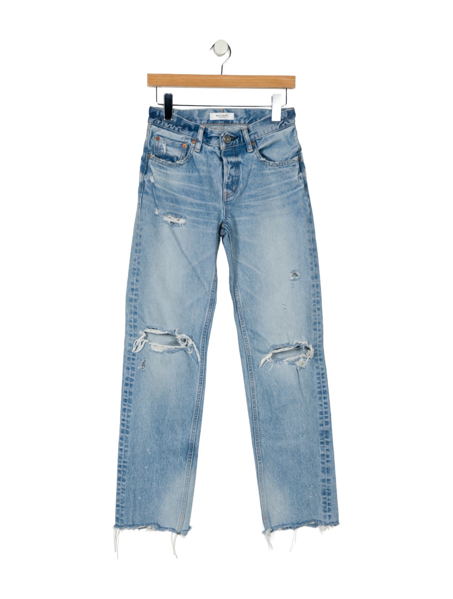 Moussy Vintage Mid-Rise Straight Leg Jeans