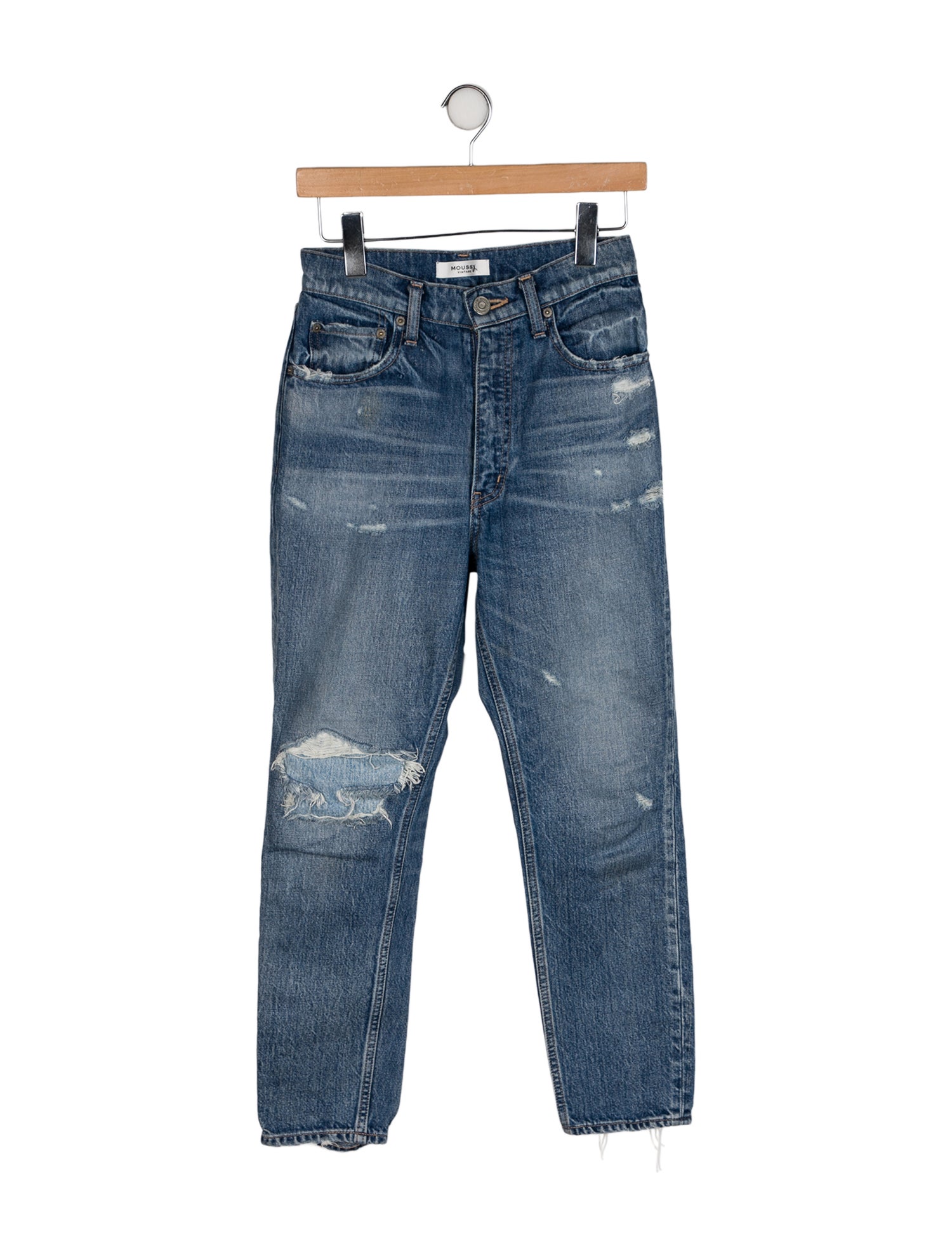 Moussy Vintage Mid-Rise Straight Leg Jeans