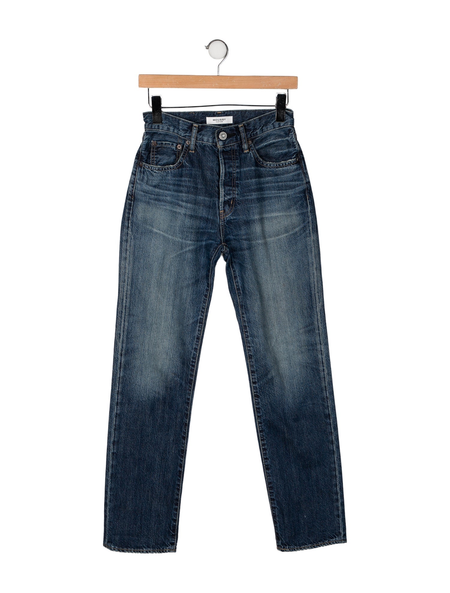 Moussy Vintage Mid-Rise Straight Leg Jeans