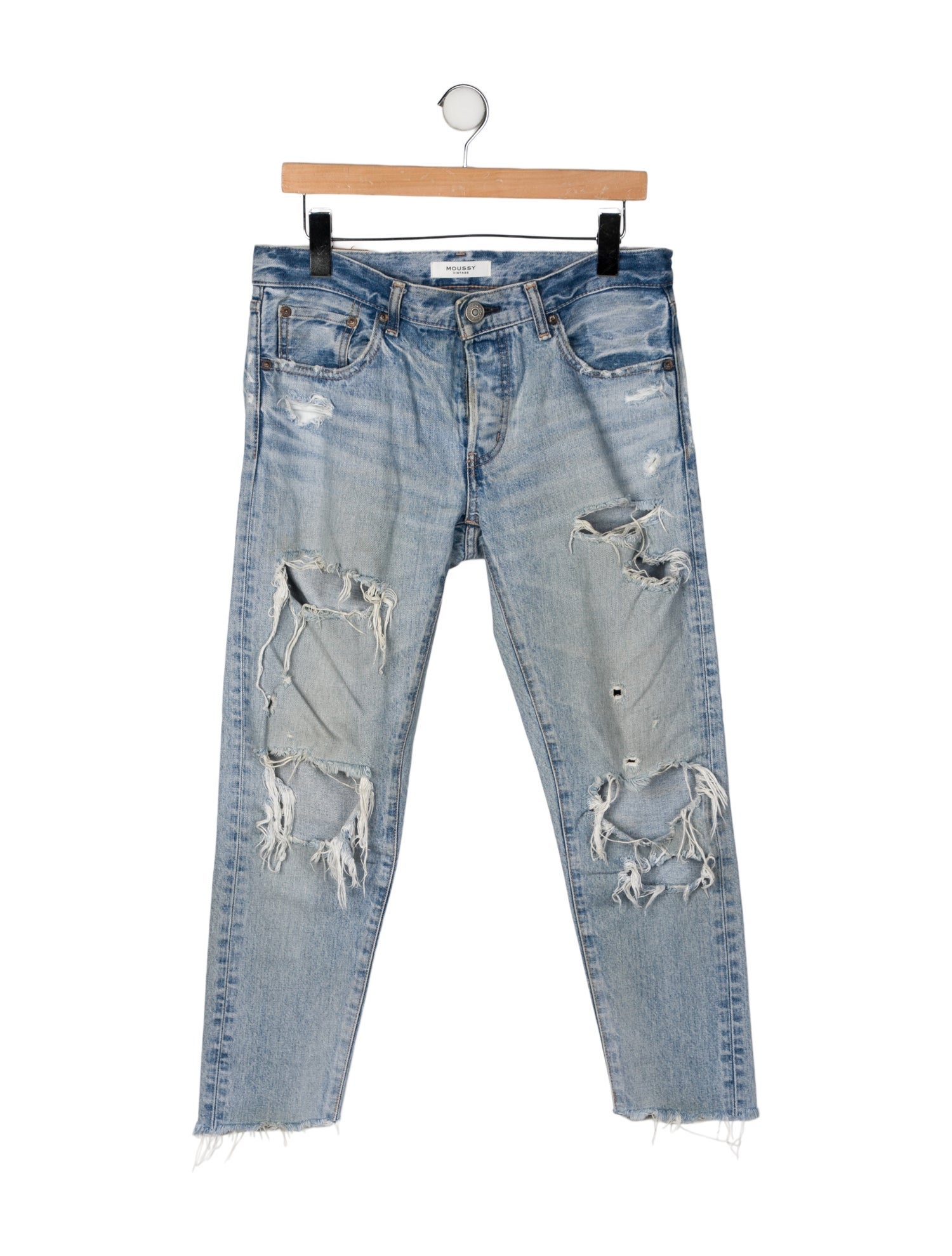 Moussy Vintage Mid-Rise Straight Leg Jeans