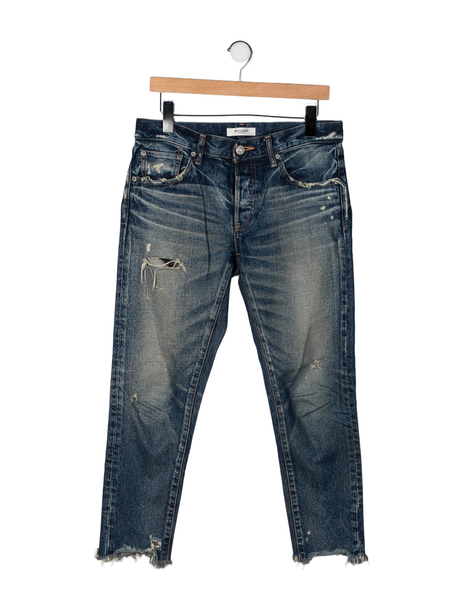 Moussy Vintage Mid-Rise Straight Leg Jeans