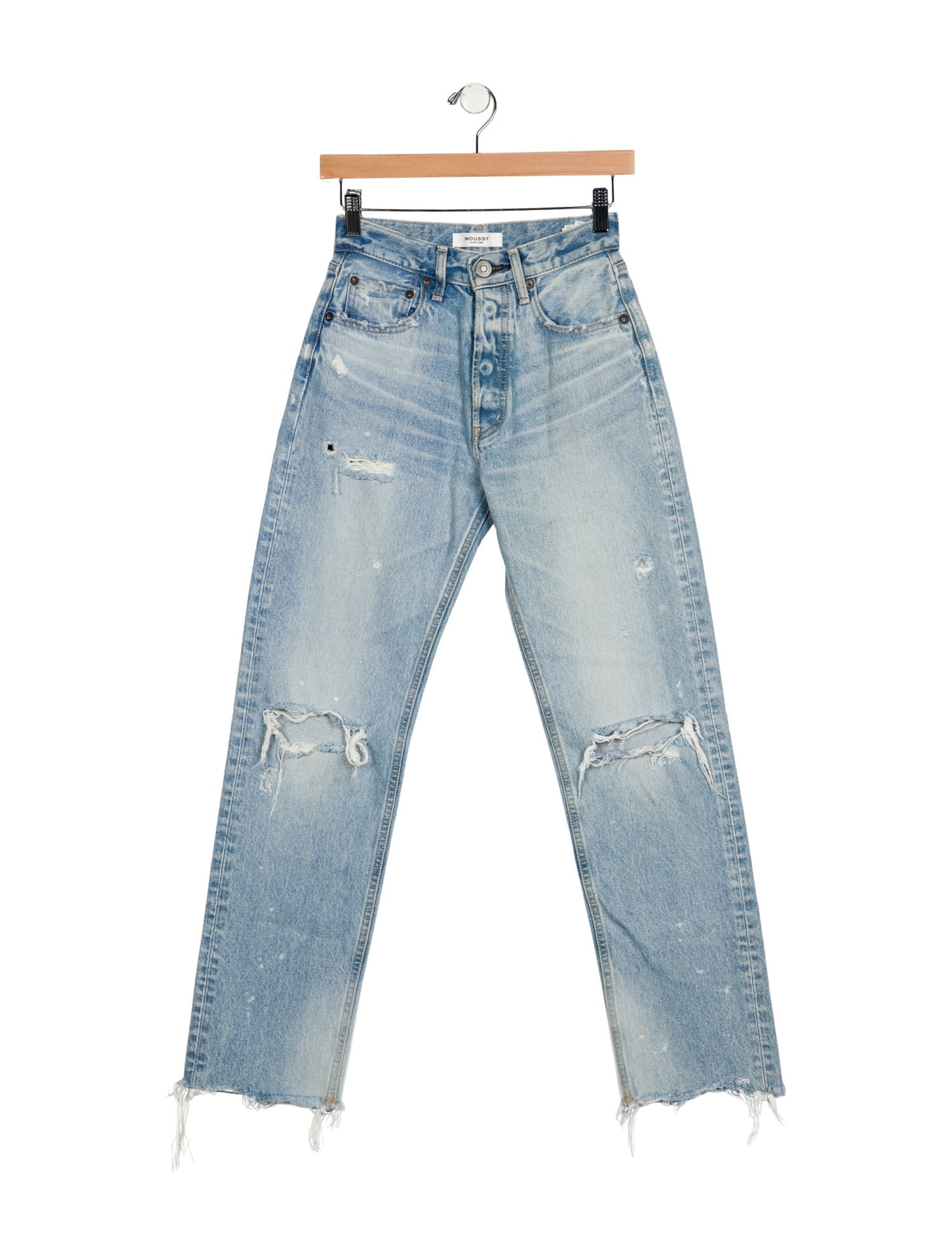 Moussy Vintage Mid-Rise Straight Leg Jeans