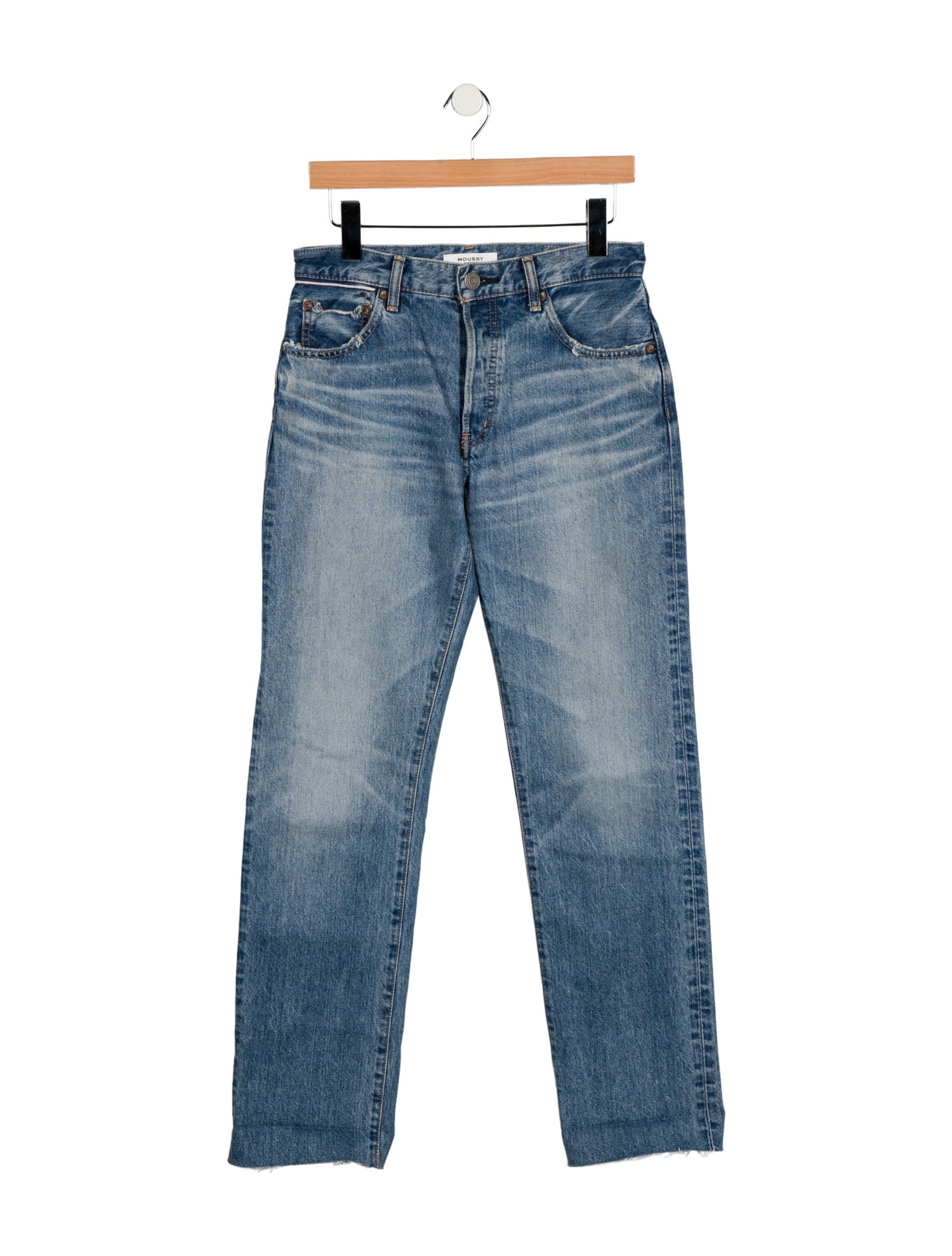 Moussy Vintage Mid-Rise Straight Leg Jeans