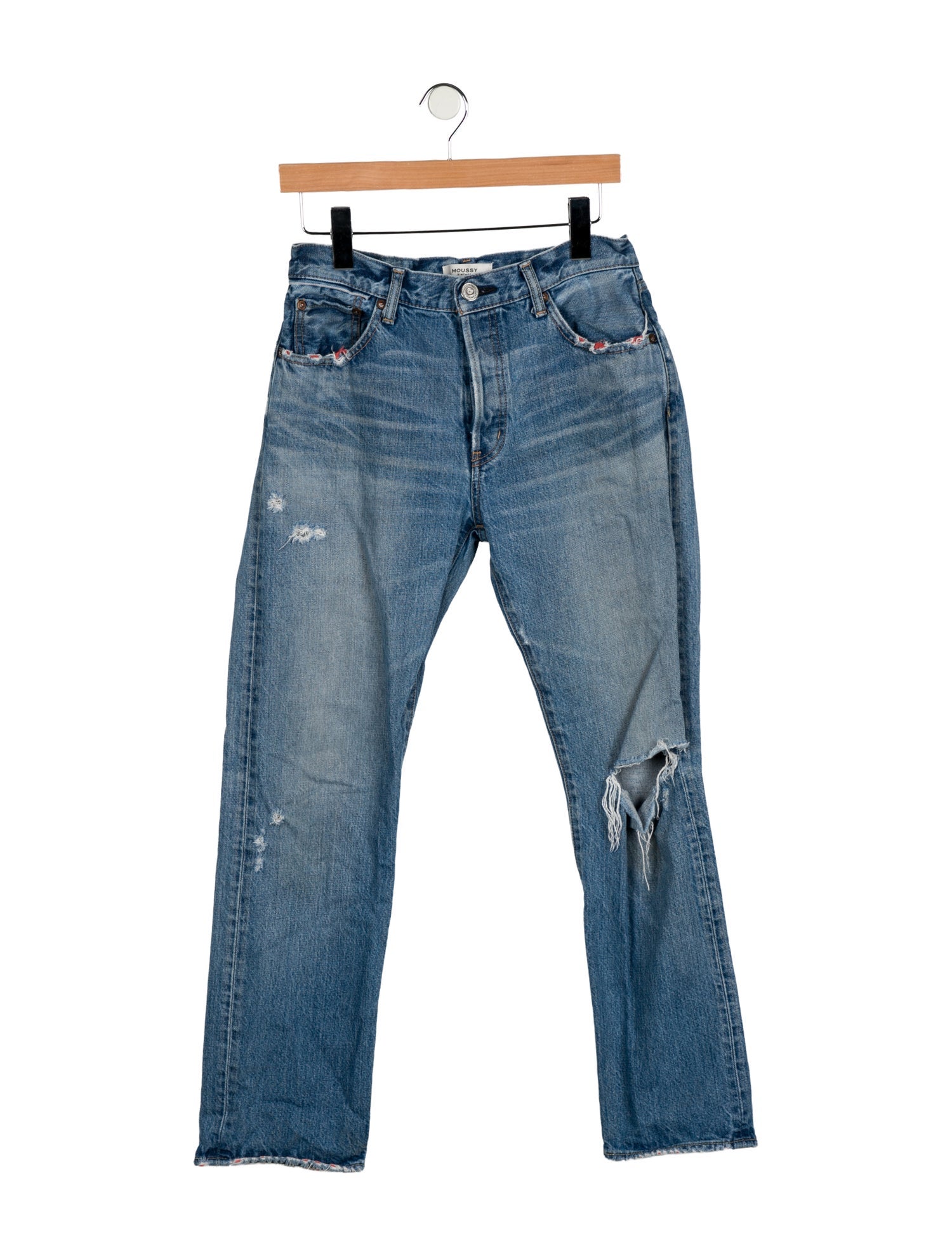 Moussy Vintage Mid-Rise Straight Leg Jeans