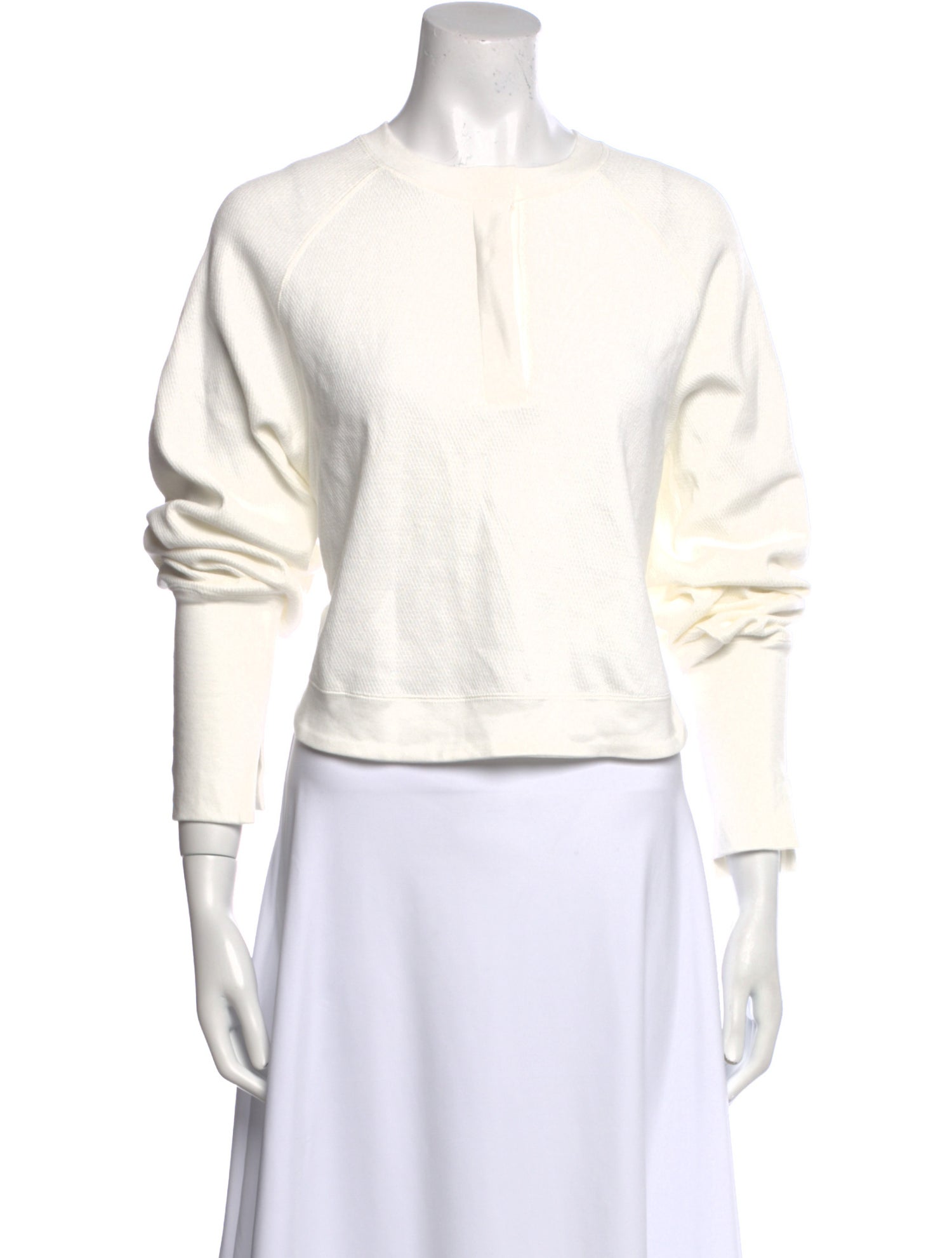 Moussy Vintage Crew Neck Three-Quarter Sleeve Crop Top w/ Tags