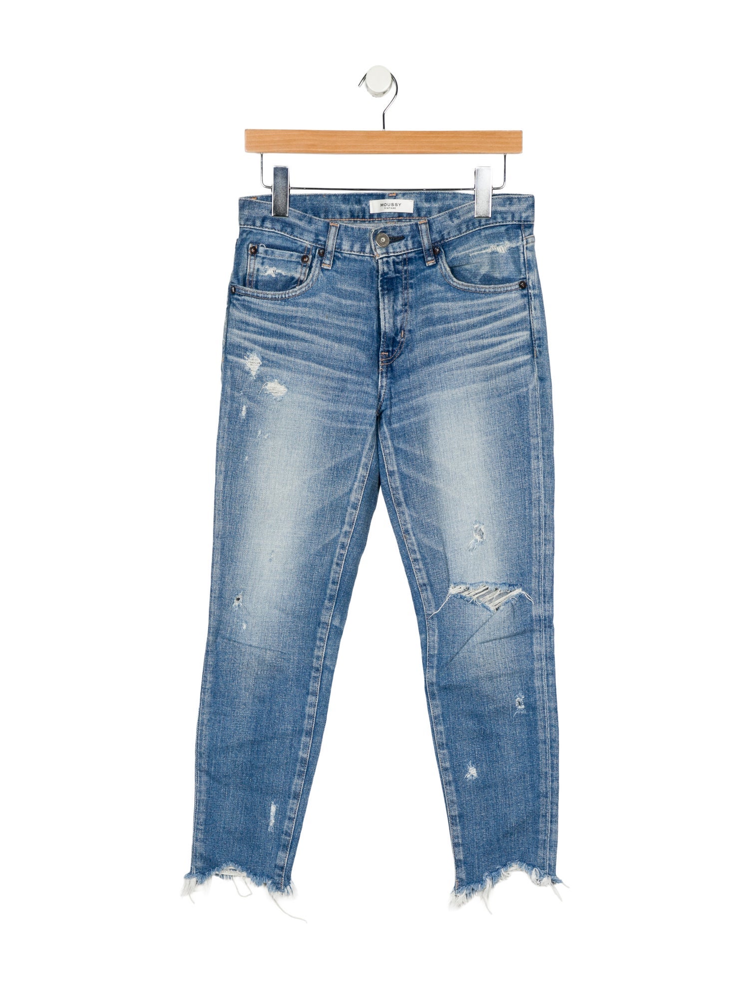Moussy Vintage Mid-Rise Straight Leg Jeans