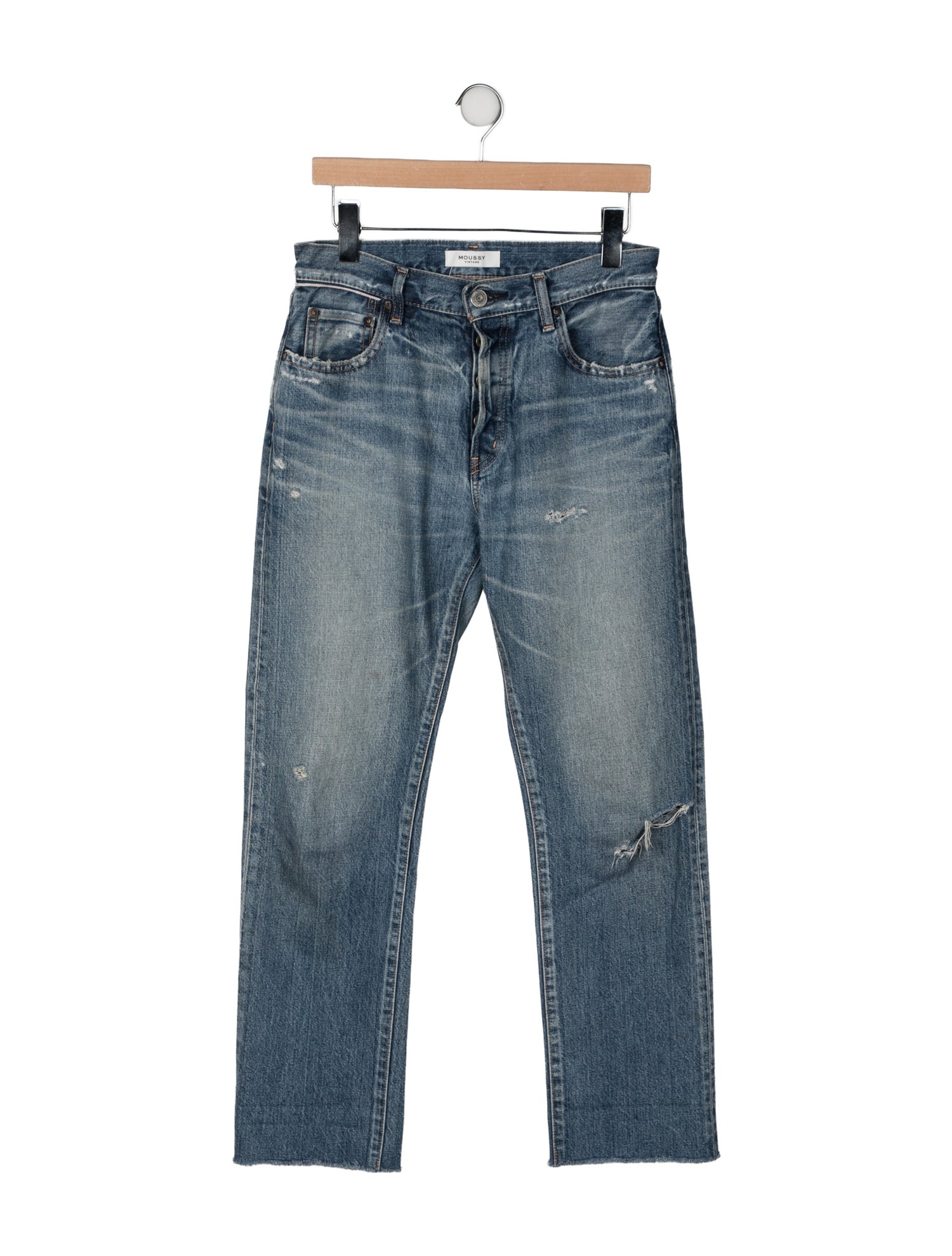 Moussy Vintage Mid-Rise Straight Leg Jeans