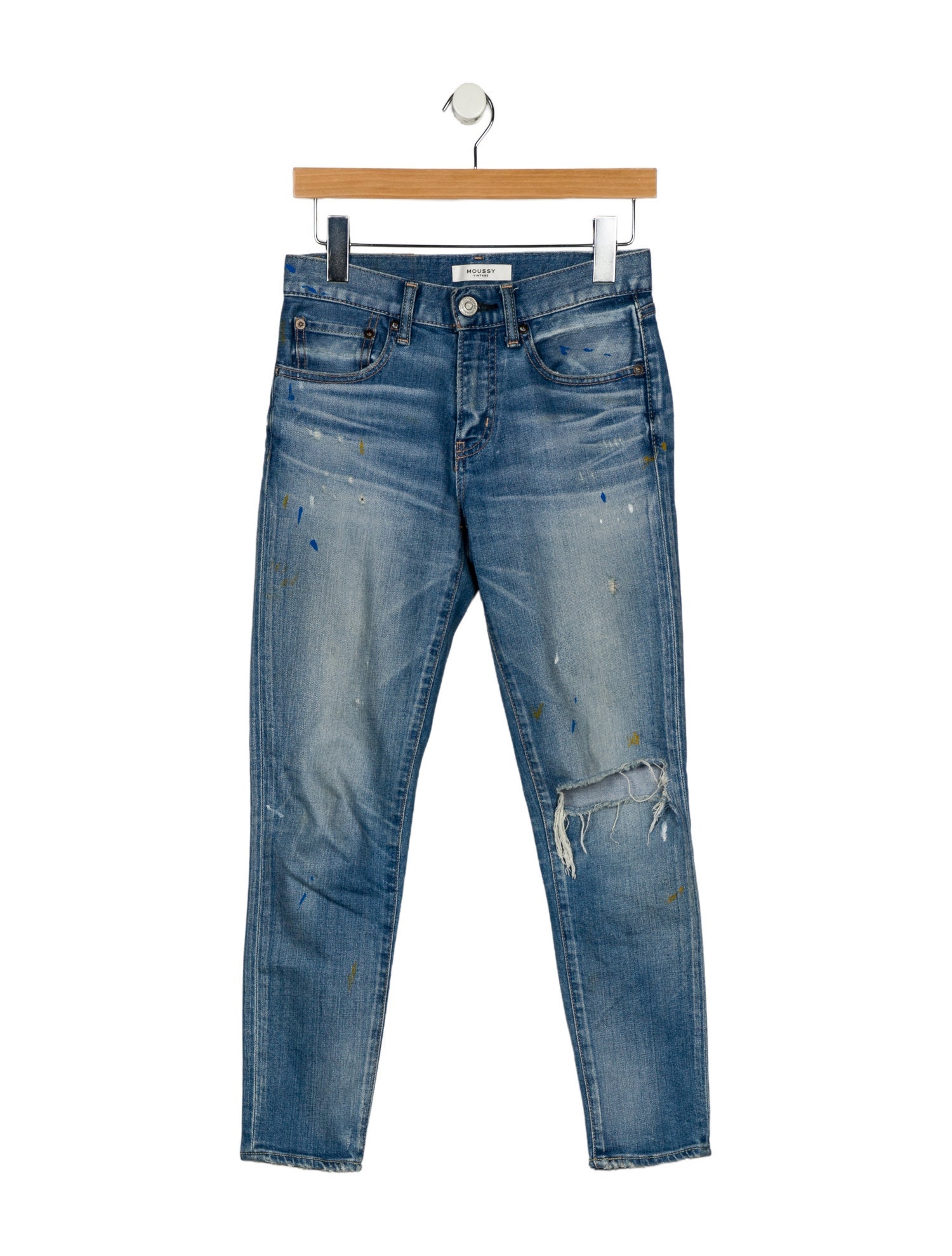 Moussy Vintage Mid-Rise Straight Leg Jeans