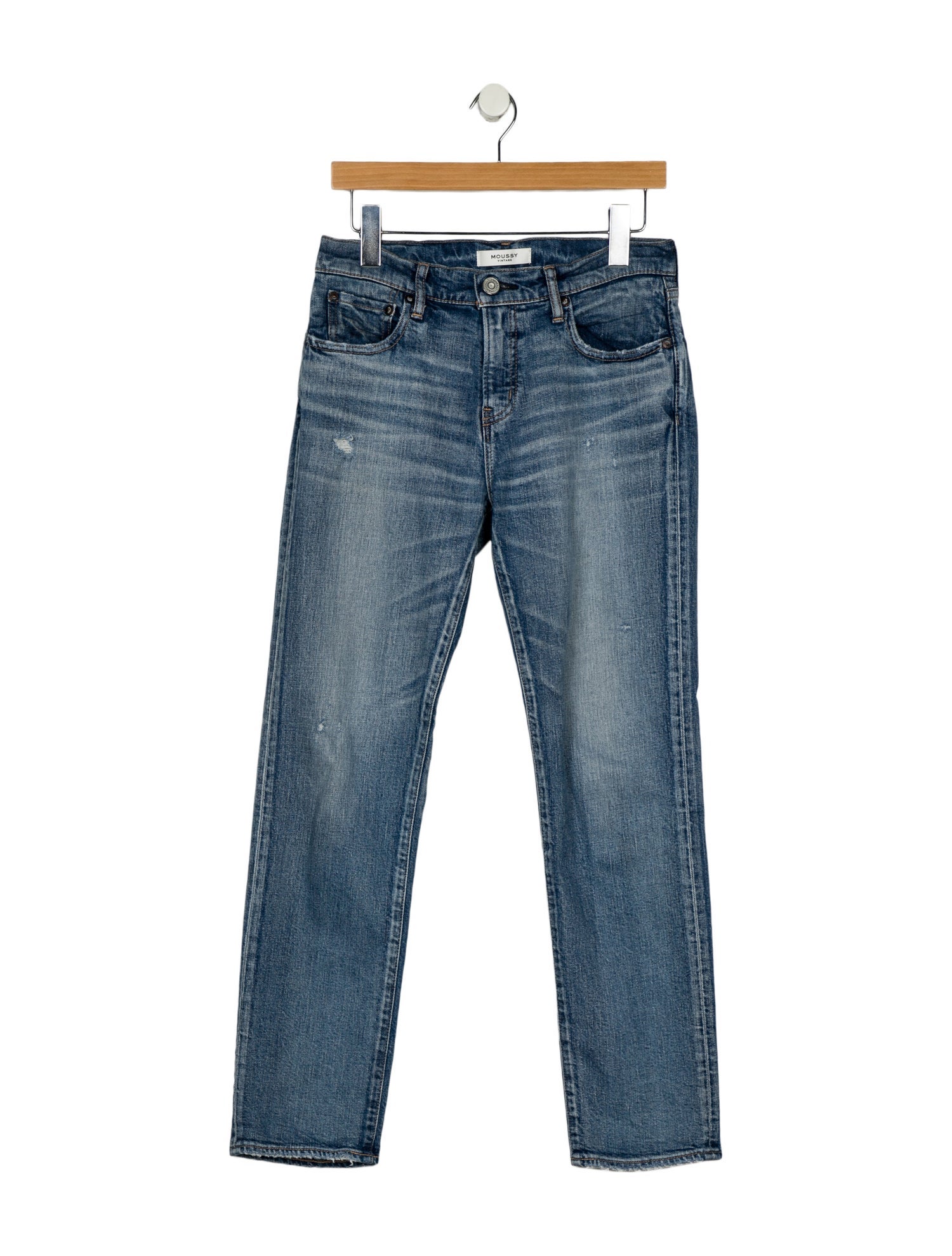 Moussy Vintage Mid-Rise Straight Leg Jeans