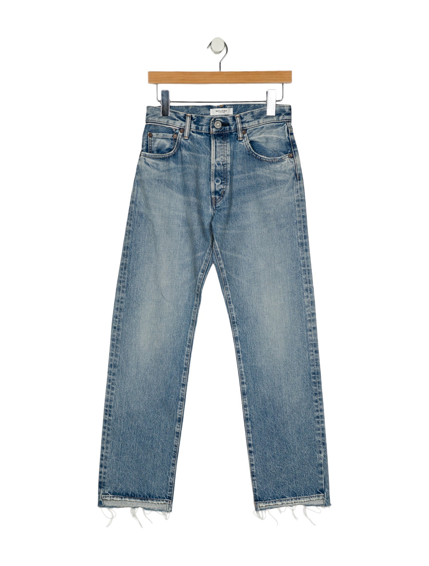 Moussy Vintage Mid-Rise Straight Leg Jeans