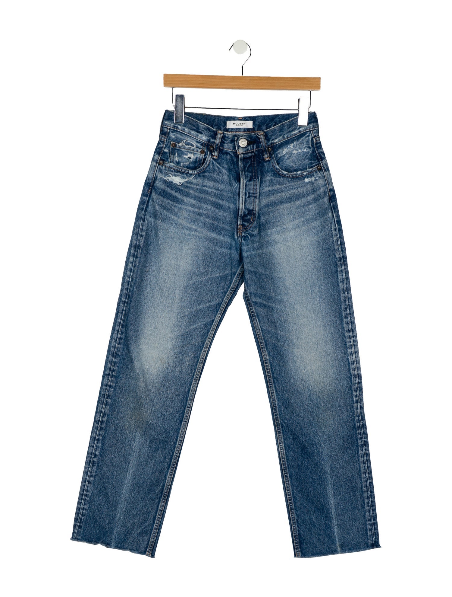 Moussy Vintage Mid-Rise Straight Leg Jeans
