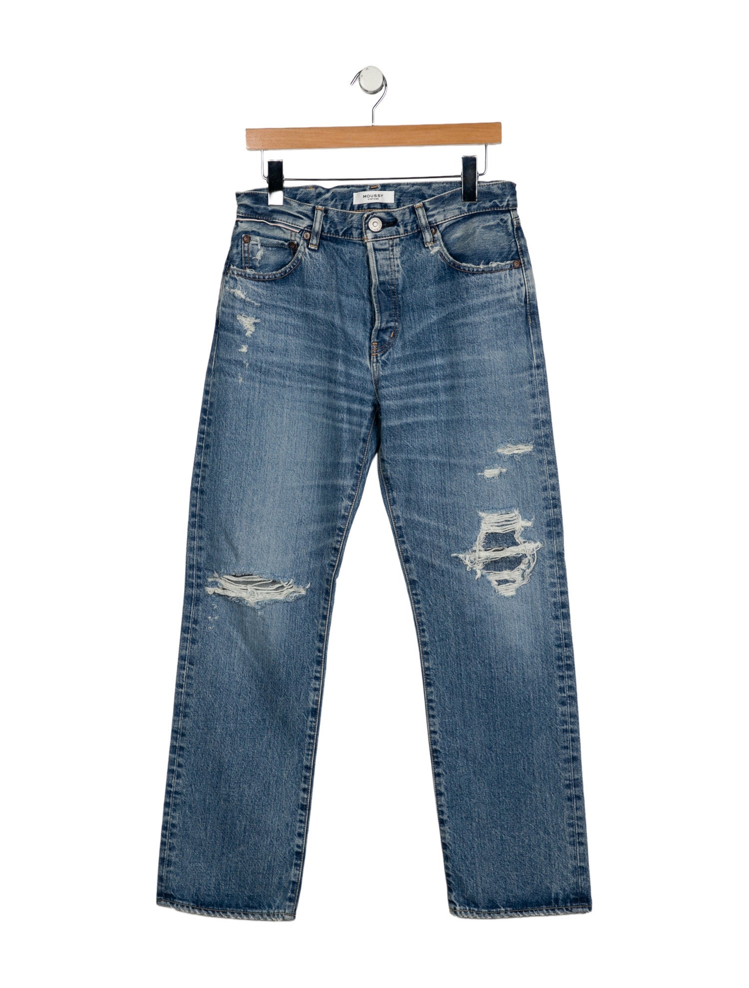 Moussy Vintage Mid-Rise Straight Leg Jeans