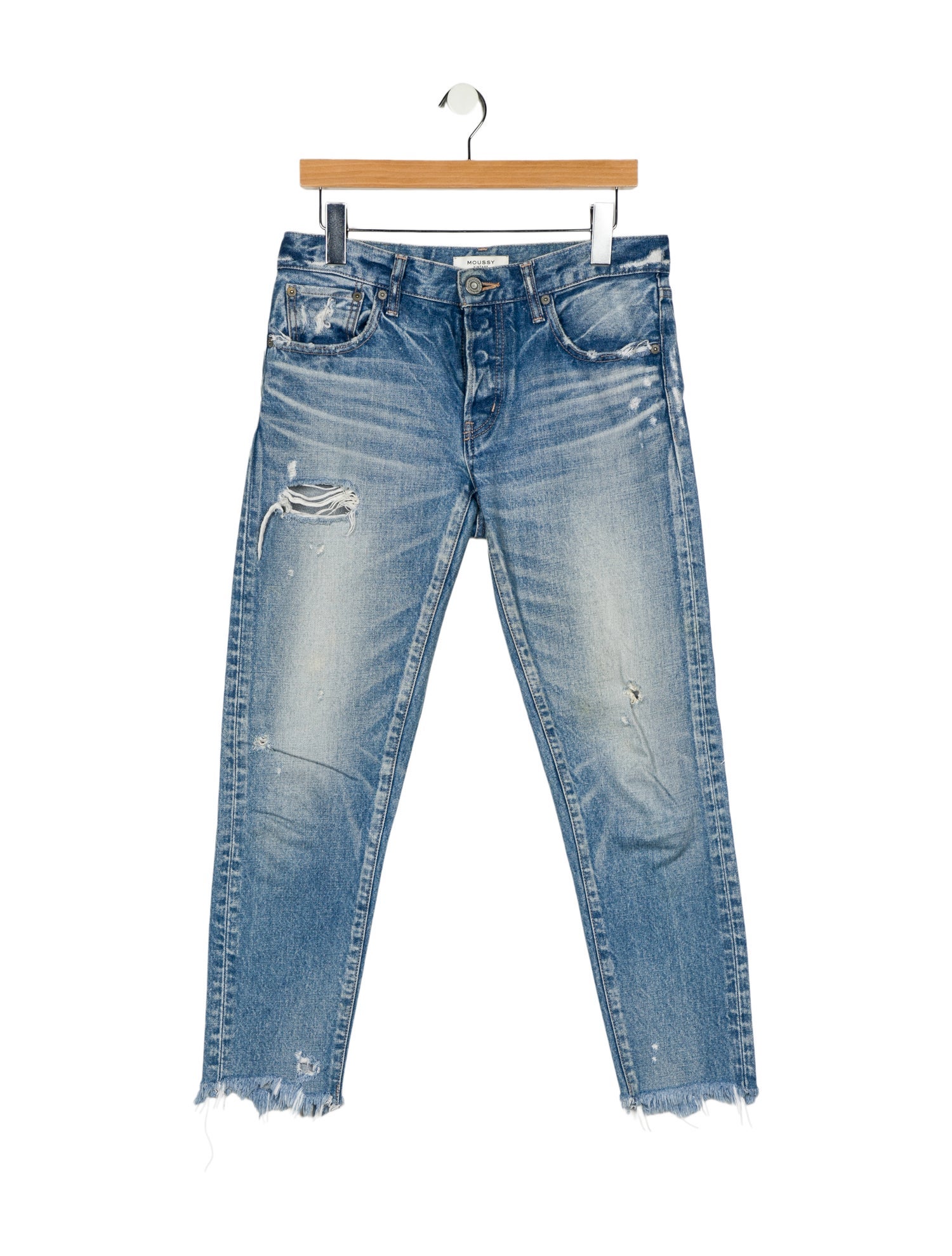 Moussy Vintage Mid-Rise Straight Leg Jeans