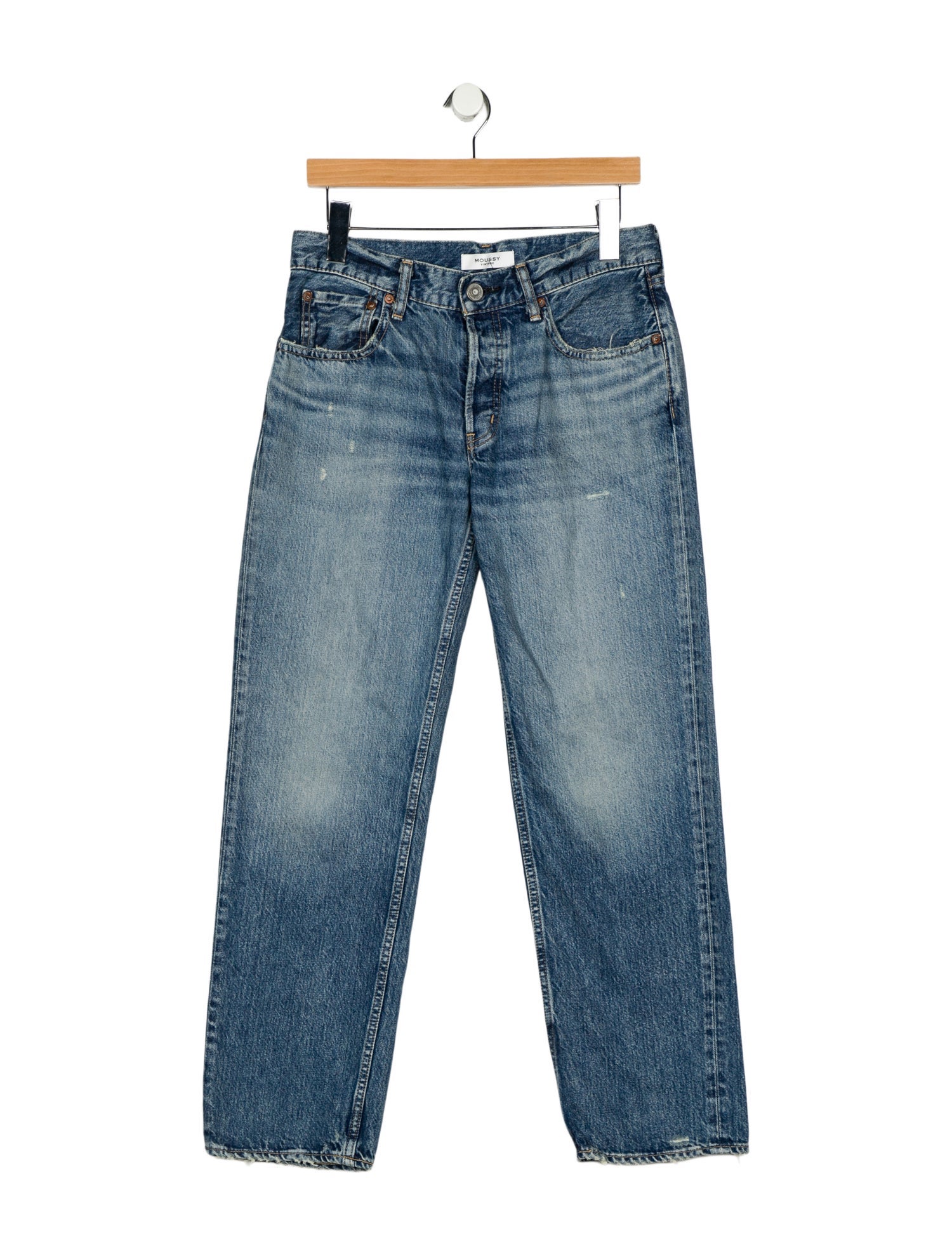 Moussy Vintage Mid-Rise Straight Leg Jeans
