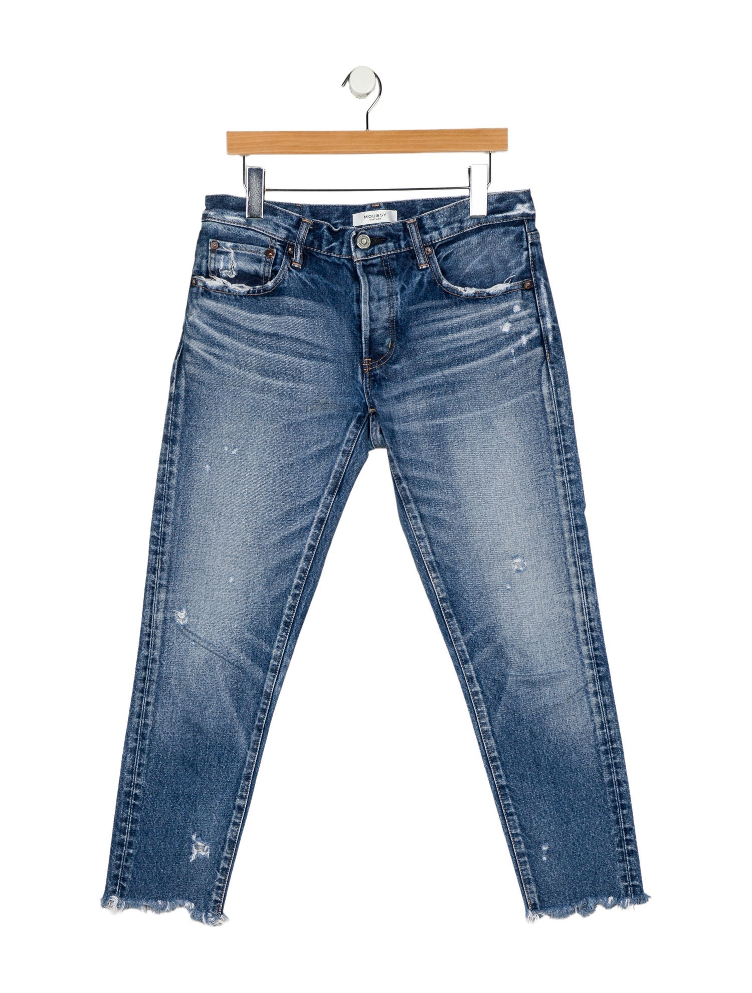 Moussy Vintage Mid-Rise Straight Leg Jeans