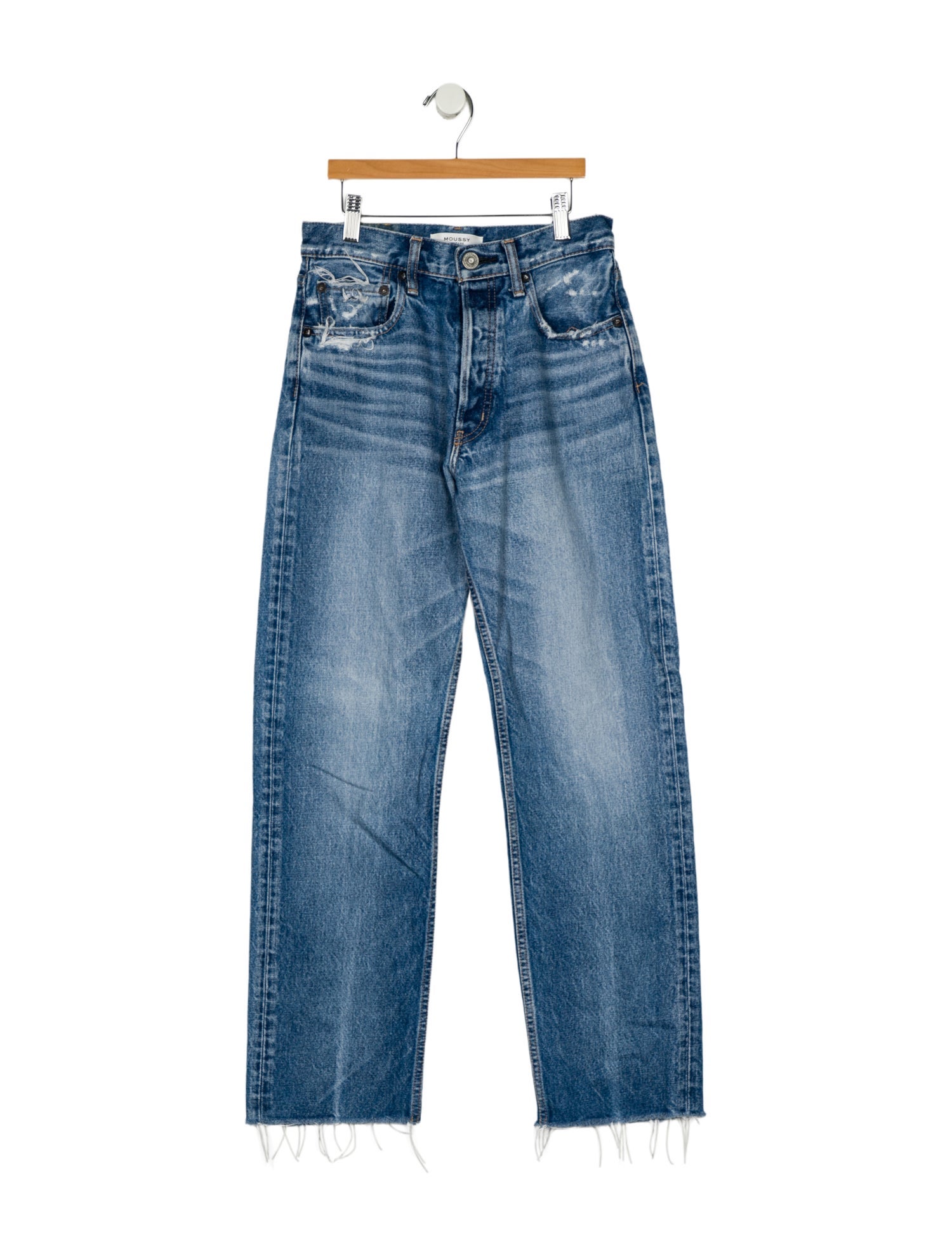 Moussy Vintage Mid-Rise Straight Leg Jeans