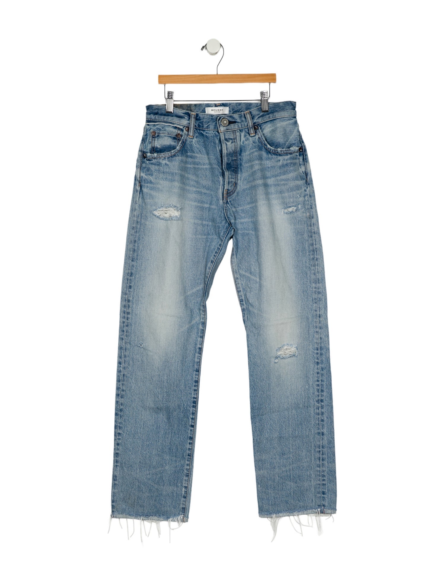 Moussy Vintage Mid-Rise Straight Leg Jeans