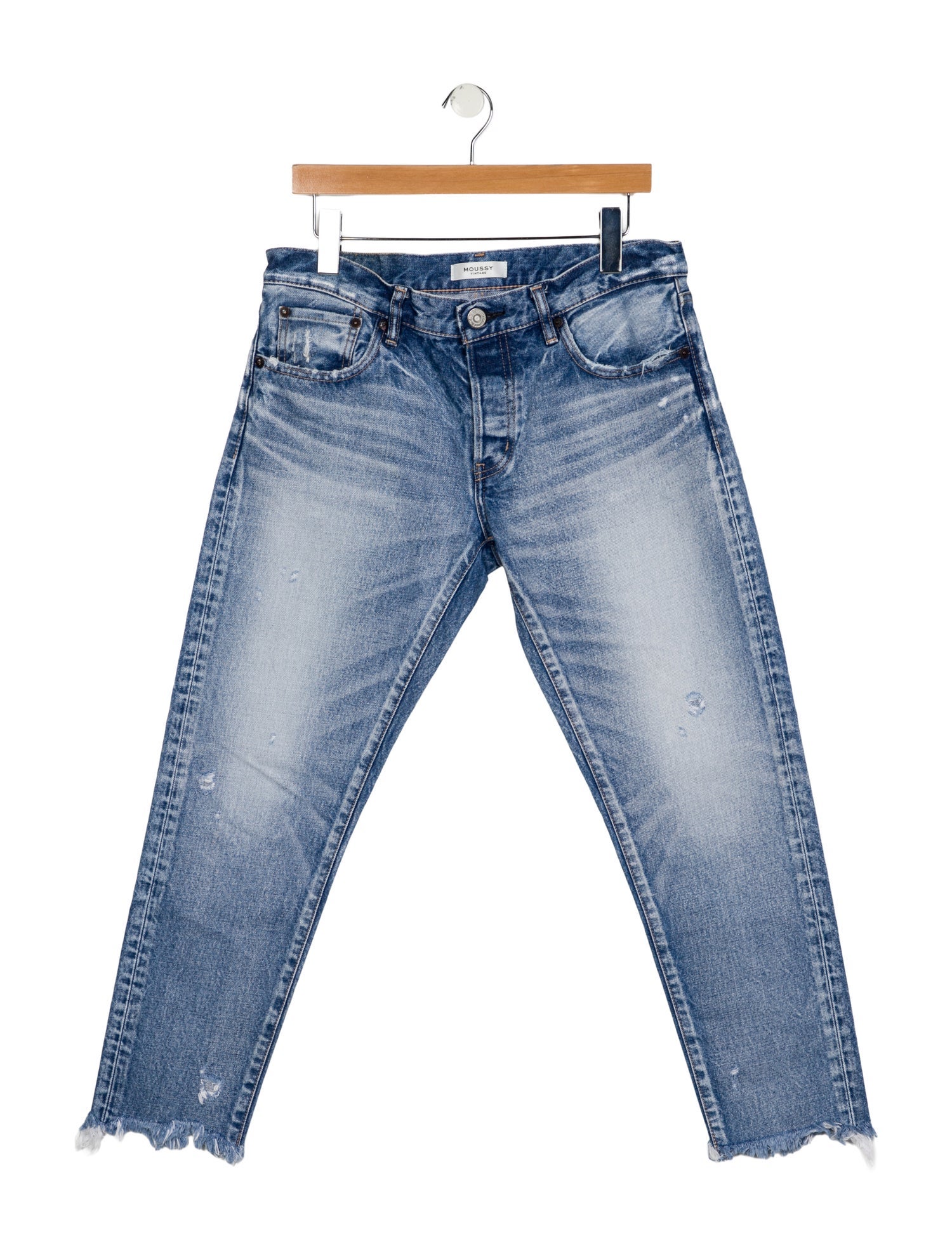 Moussy Vintage Mid-Rise Straight Leg Jeans