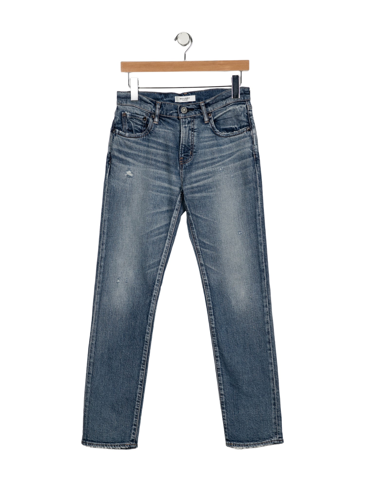 Moussy Vintage Mid-Rise Straight Leg Jeans