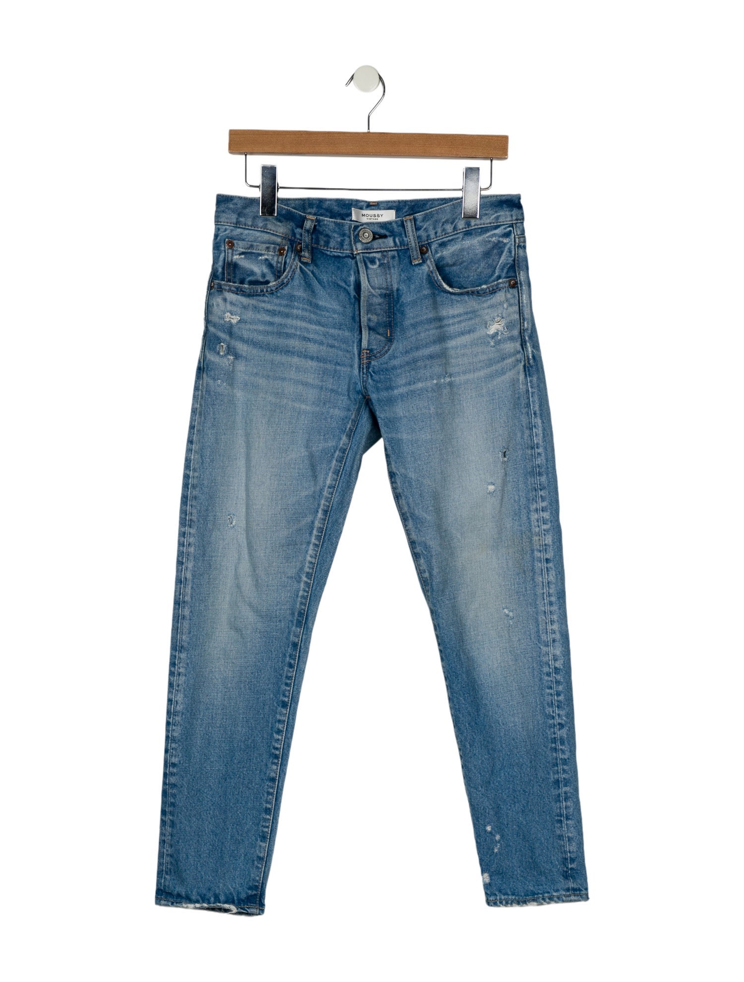 Moussy Vintage Mid-Rise Straight Leg Jeans