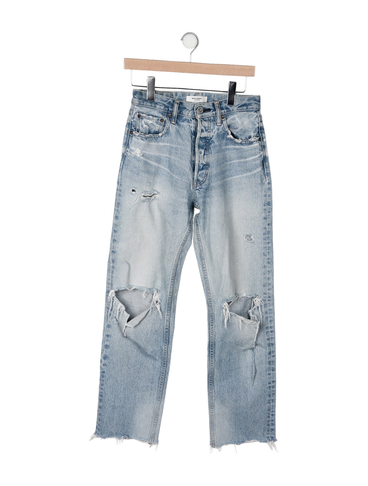Moussy Vintage Mid-Rise Straight Leg Jeans