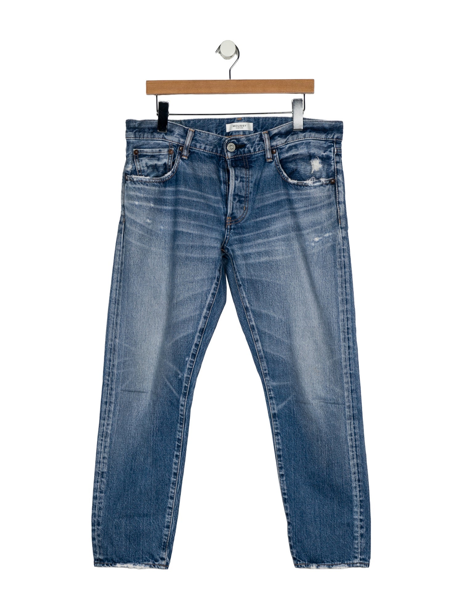 Moussy Vintage Mid-Rise Straight Leg Jeans