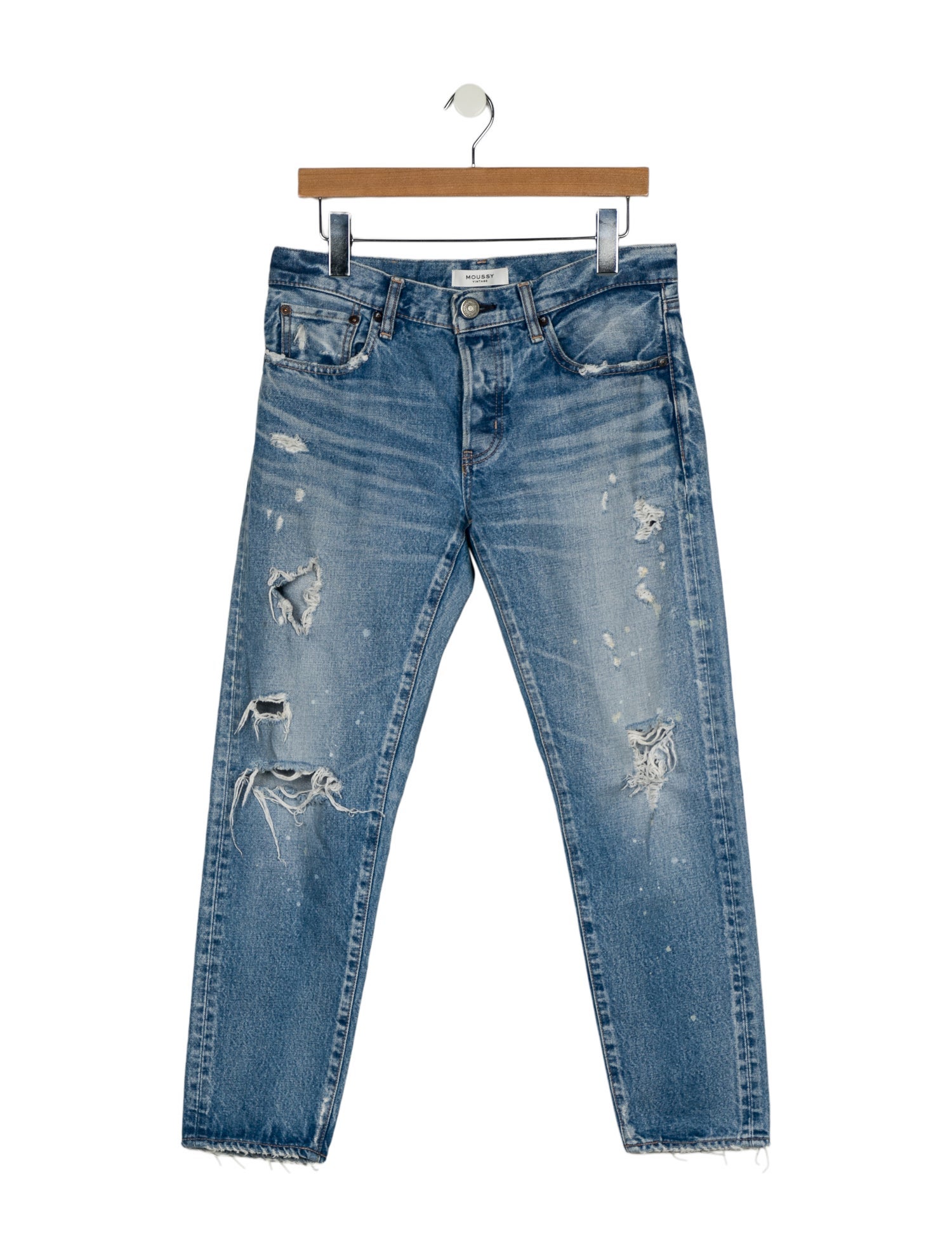 Moussy Vintage Mid-Rise Straight Leg Jeans