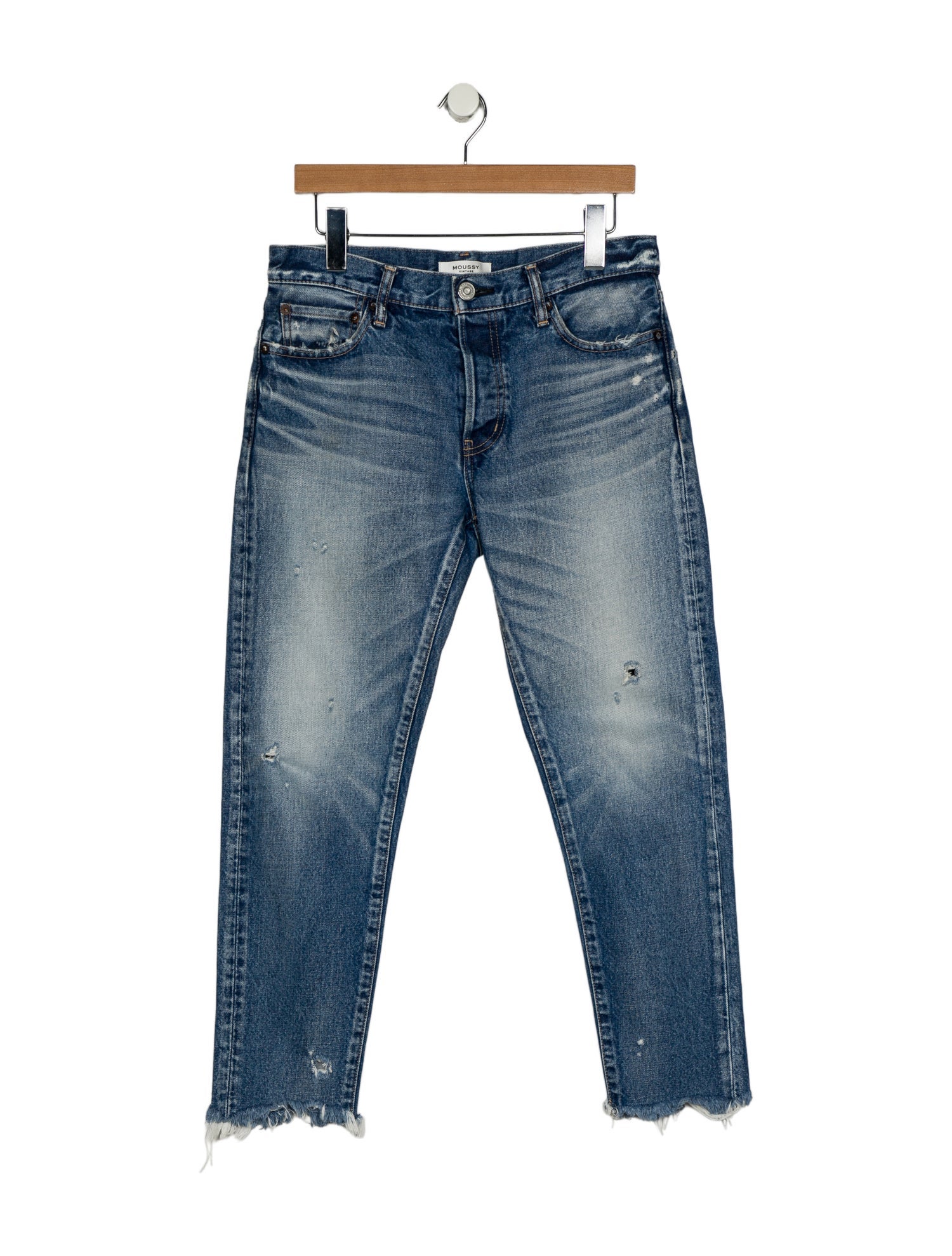 Moussy Vintage Mid-Rise Straight Leg Jeans