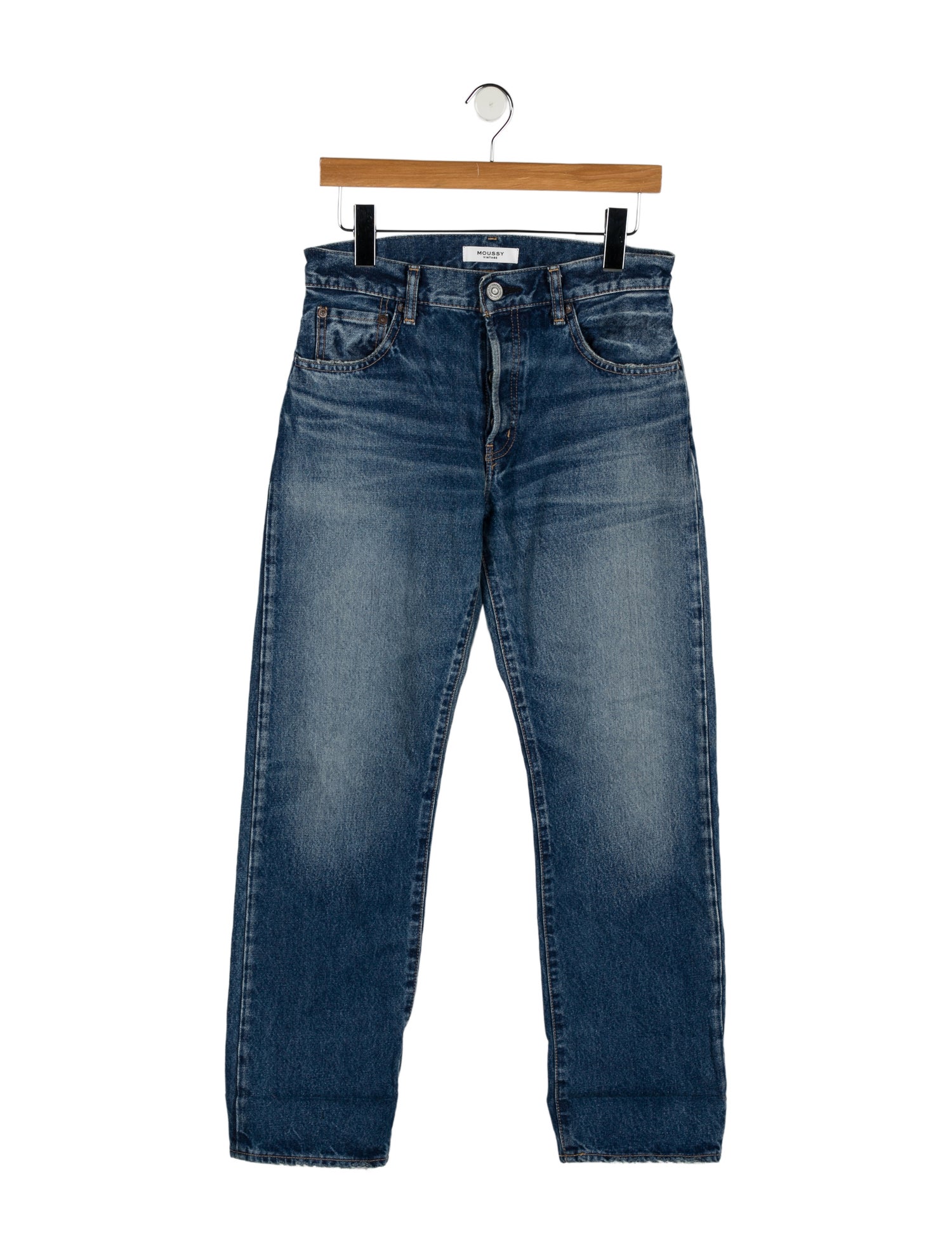 Moussy Vintage Mid-Rise Straight Leg Jeans