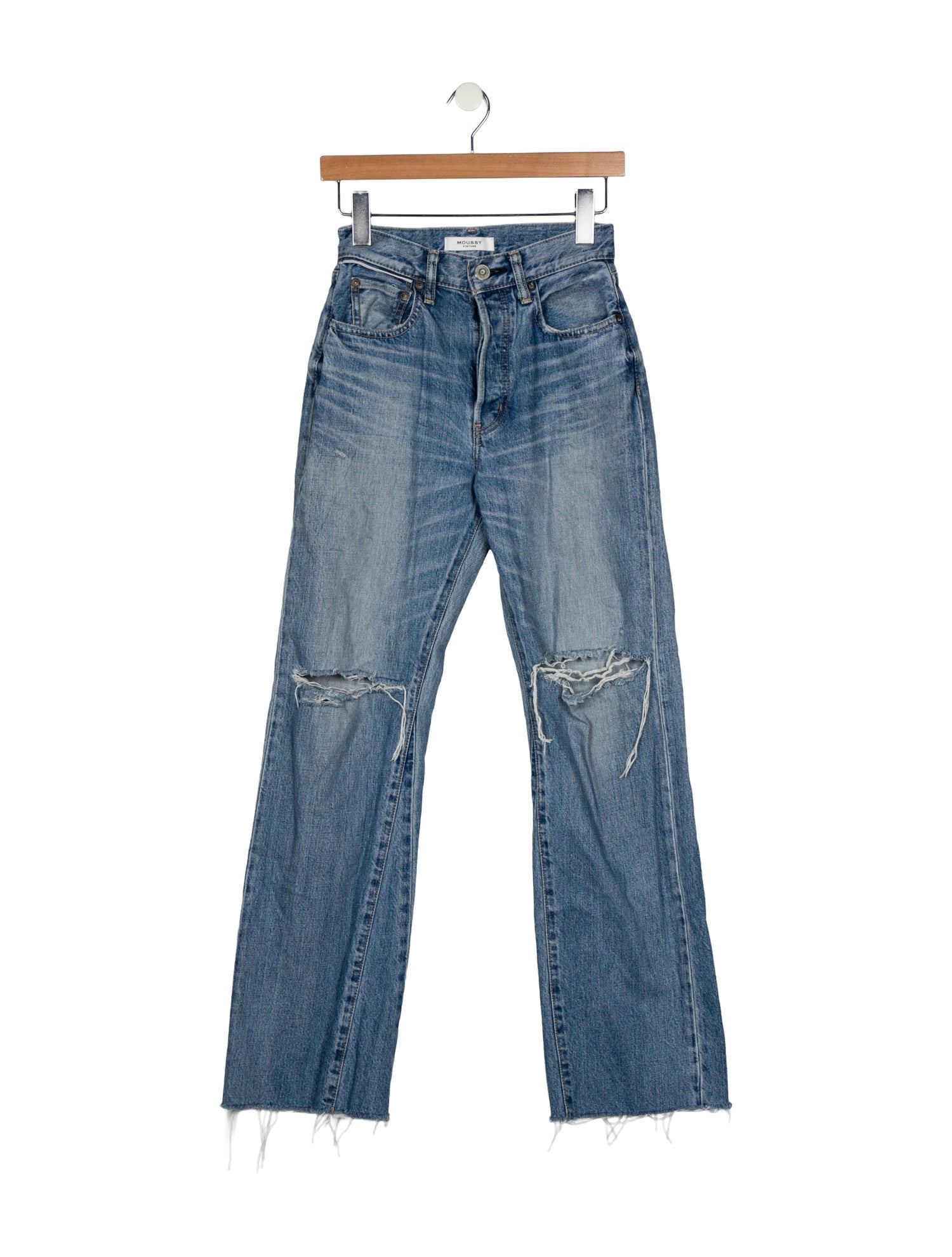 Moussy Vintage Mid-Rise Straight Leg Jeans