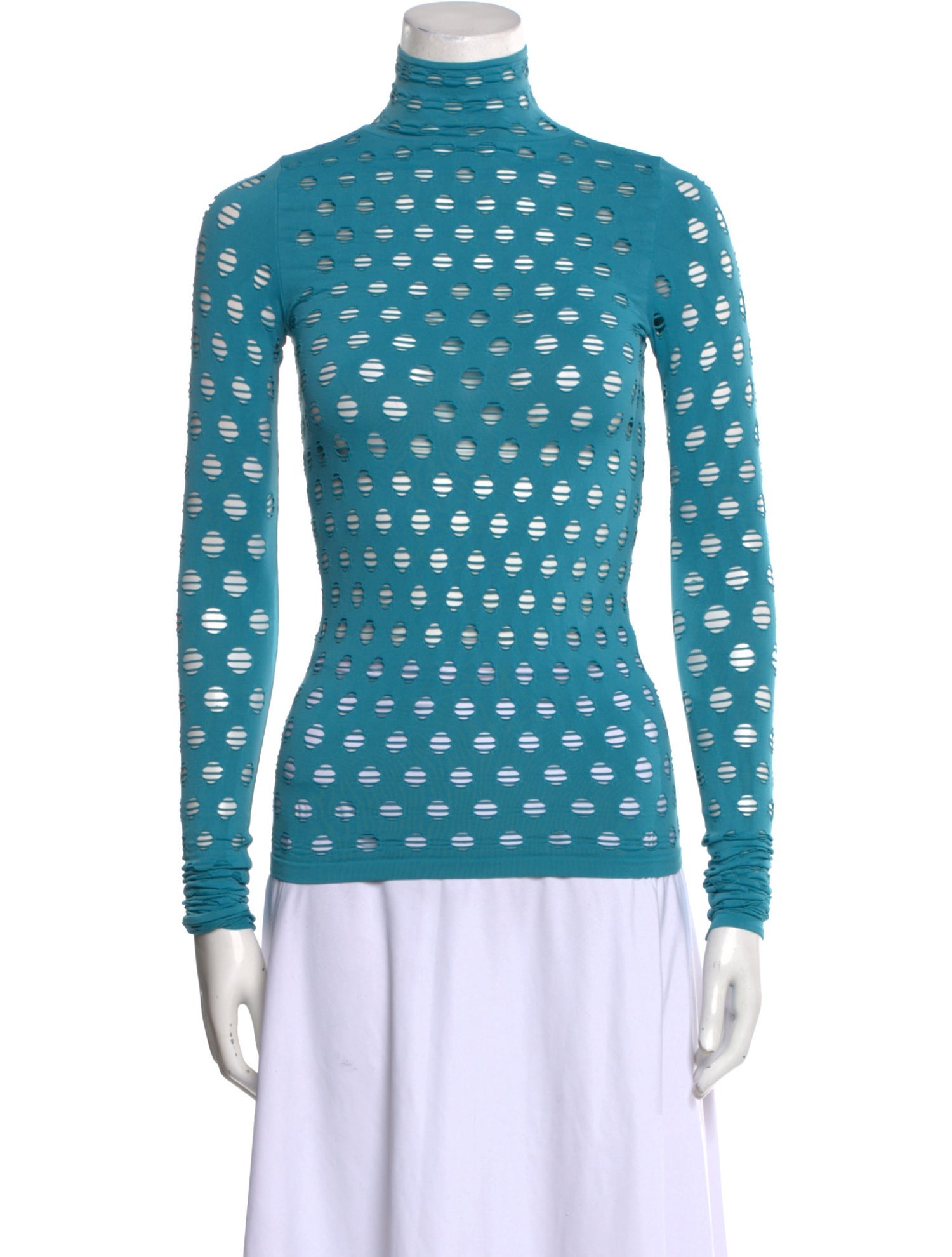 Maisie Wilen Nylon Turtleneck Top