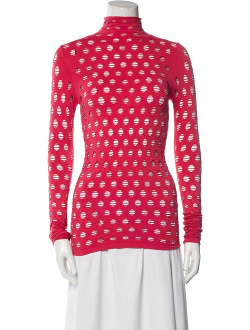 Maisie Wilen Nylon Turtleneck Top