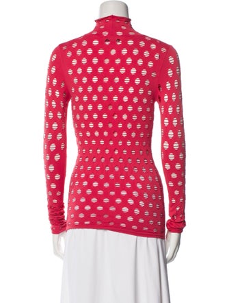 Maisie Wilen Nylon Turtleneck Top