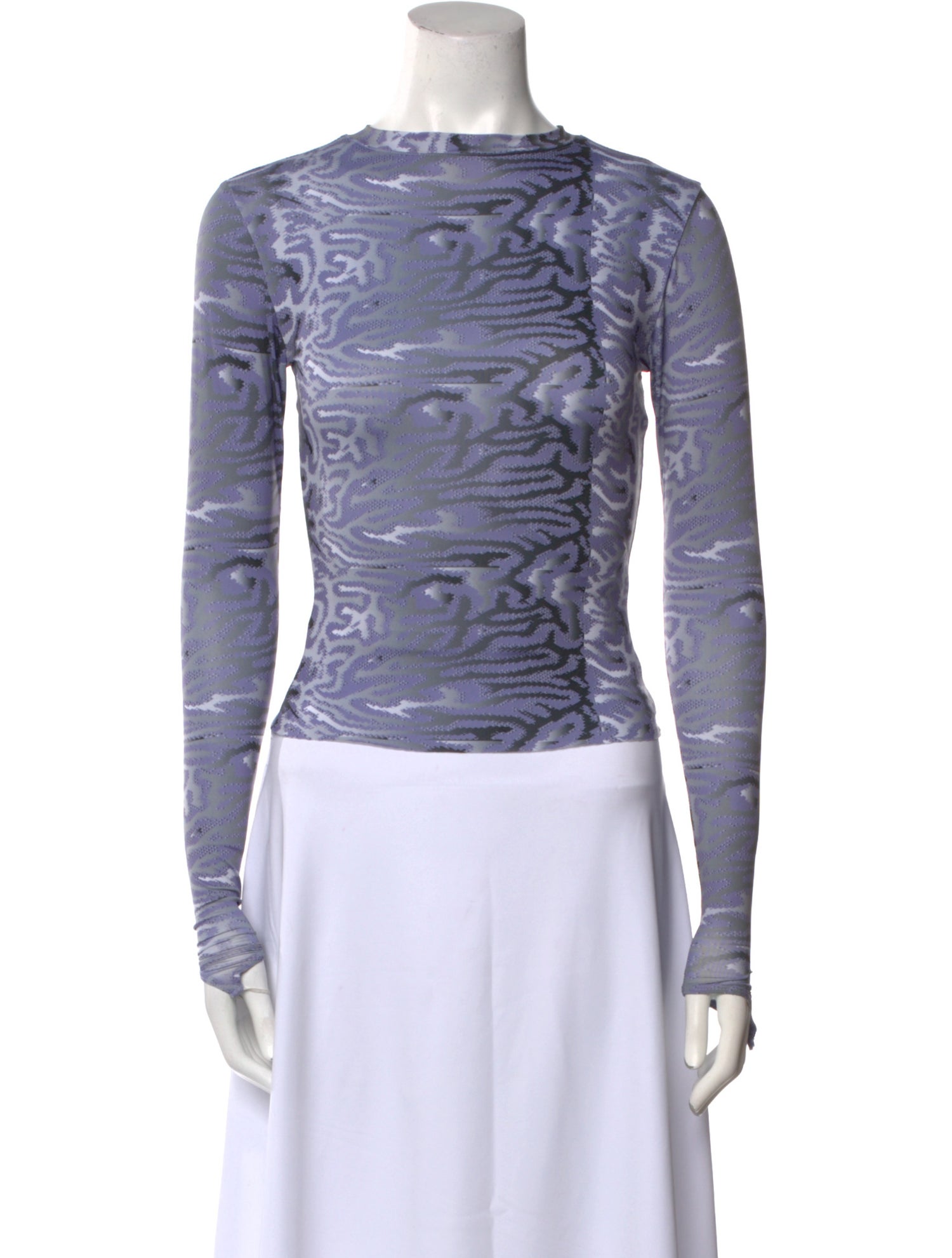 Maisie Wilen Animal Print Bateau Neckline Top