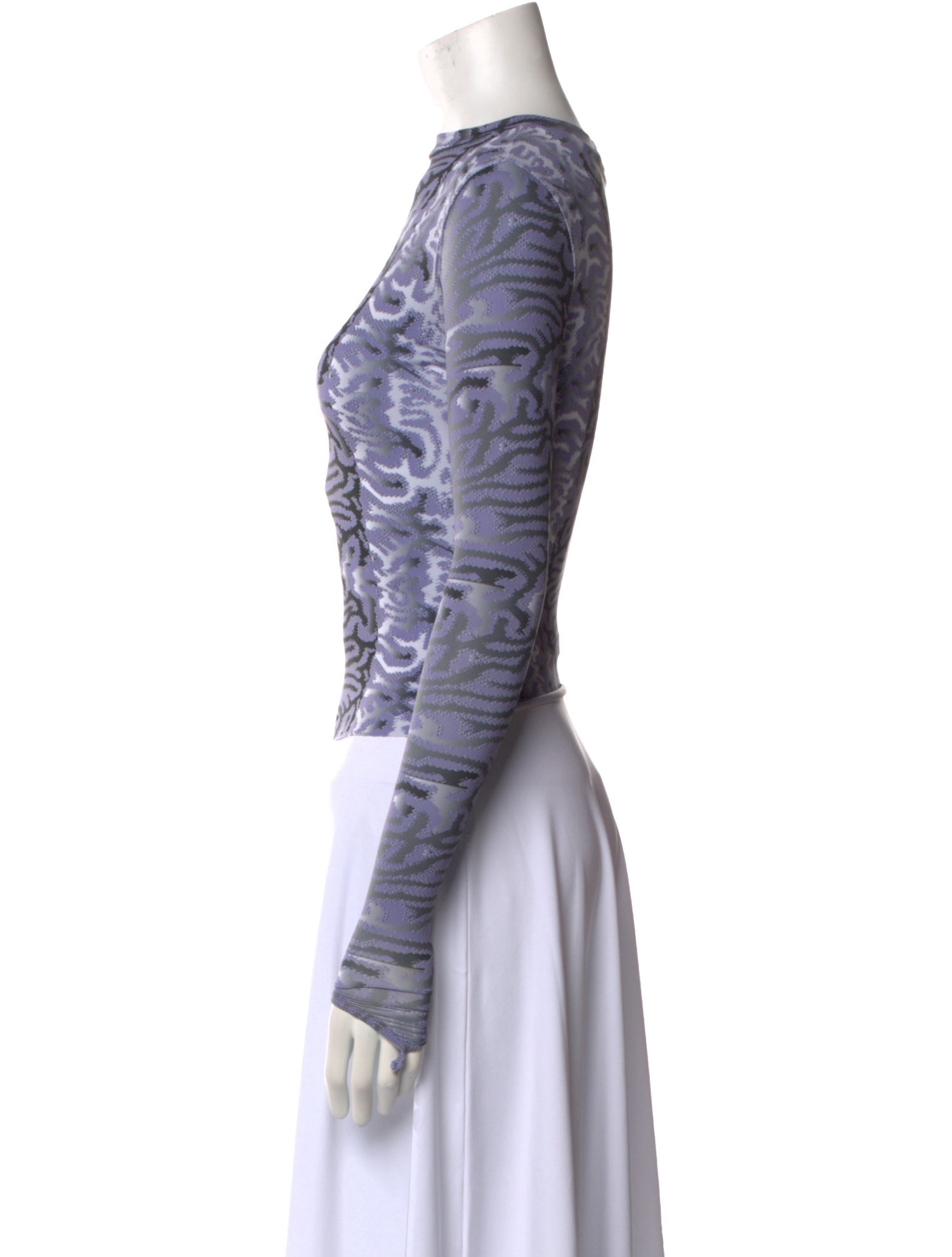 Maisie Wilen Animal Print Bateau Neckline Top