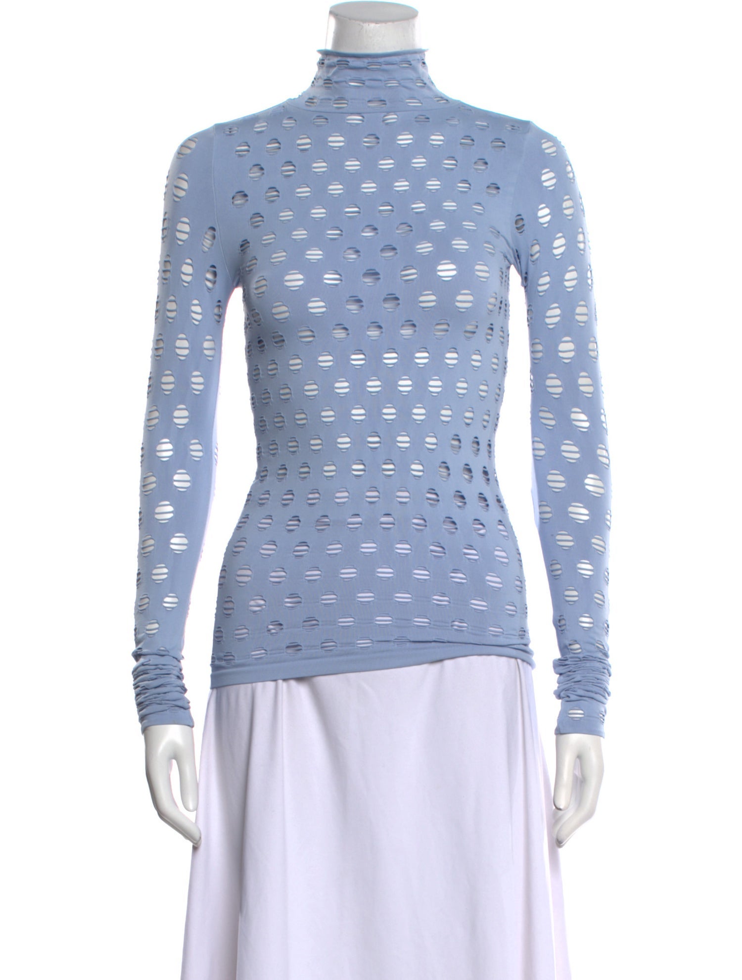 Maisie Wilen Nylon Polka Dot Print Top
