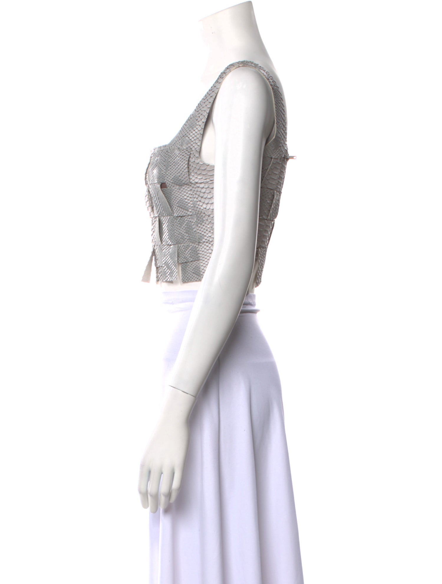 Maisie Wilen Printed Square Neckline Crop Top