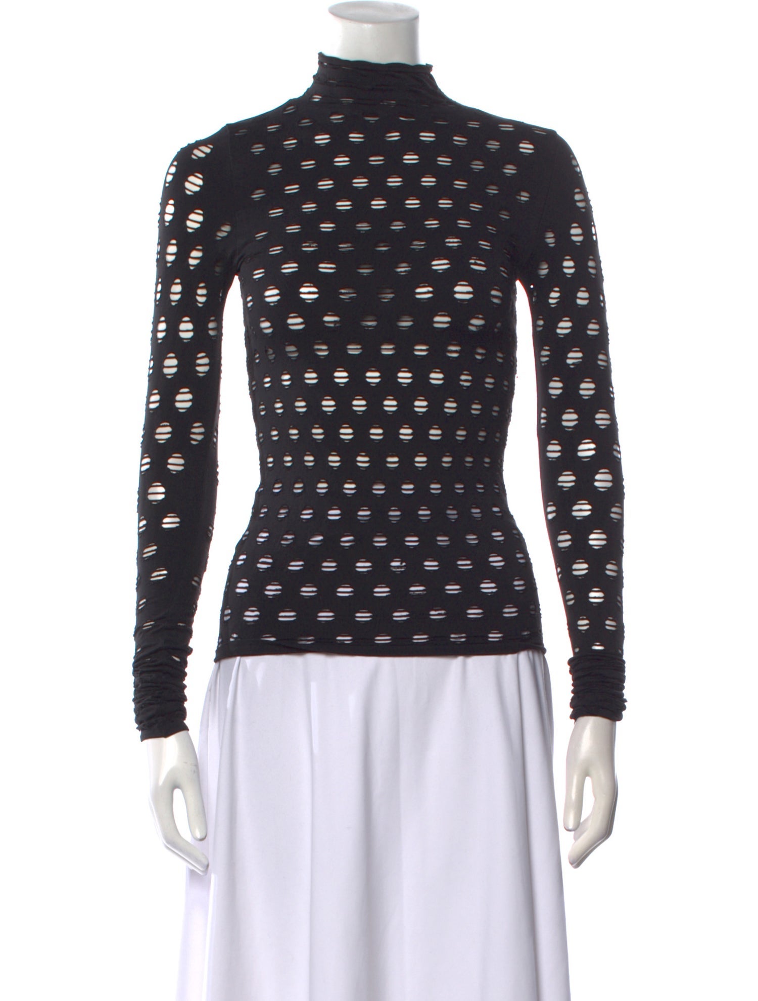 Maisie Wilen Nylon Turtleneck Top