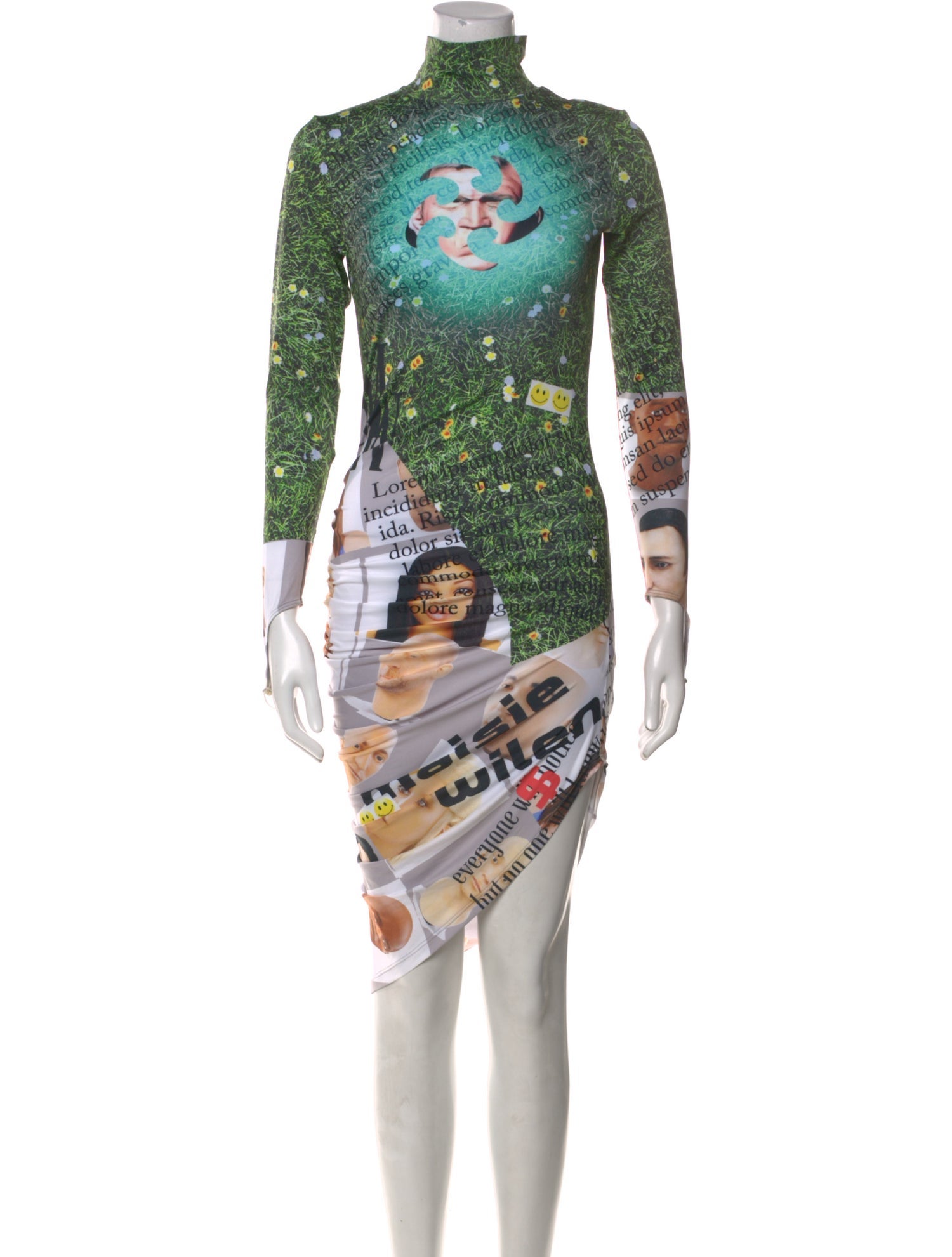 Maisie Wilen Graphic Print Midi Length Dress