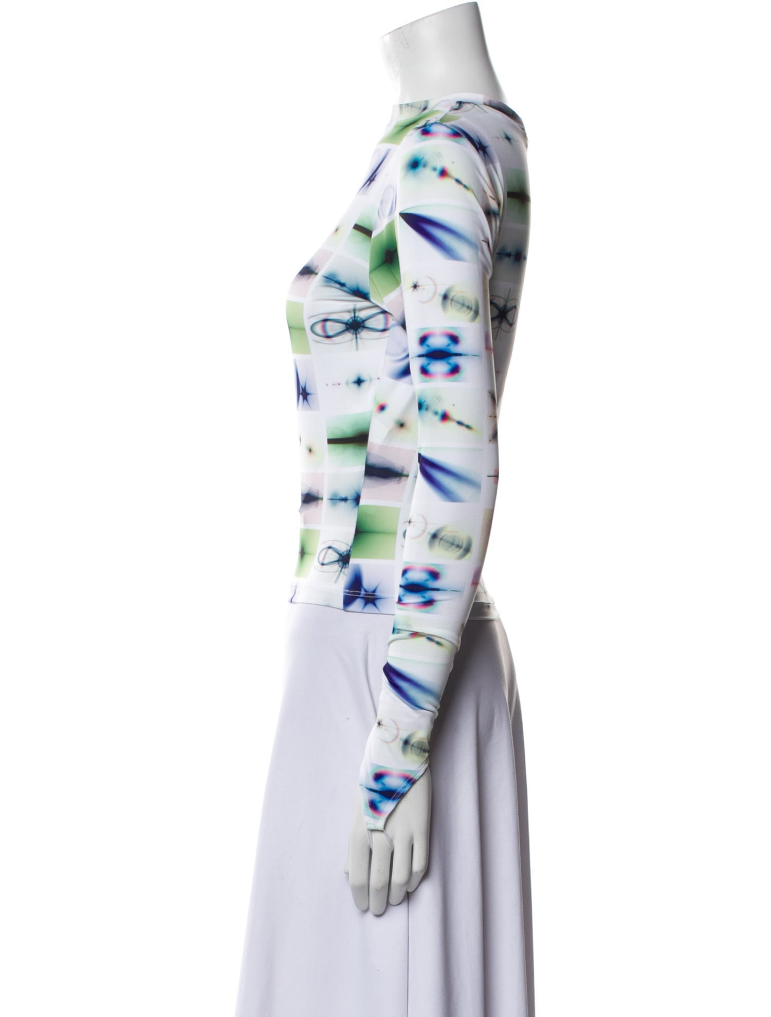 Maisie Wilen Printed Bateau Neckline Sweatshirt