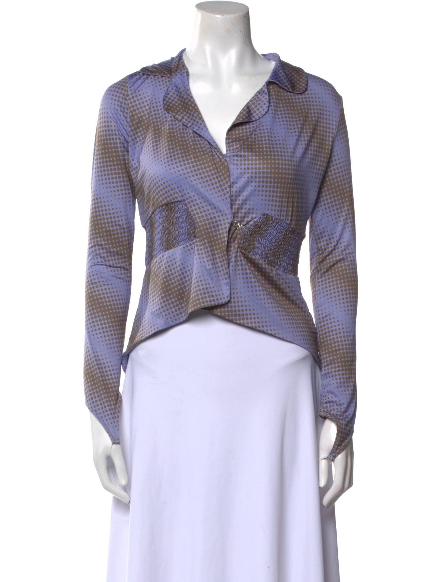 Maisie Wilen Printed V-Neck Crop Top