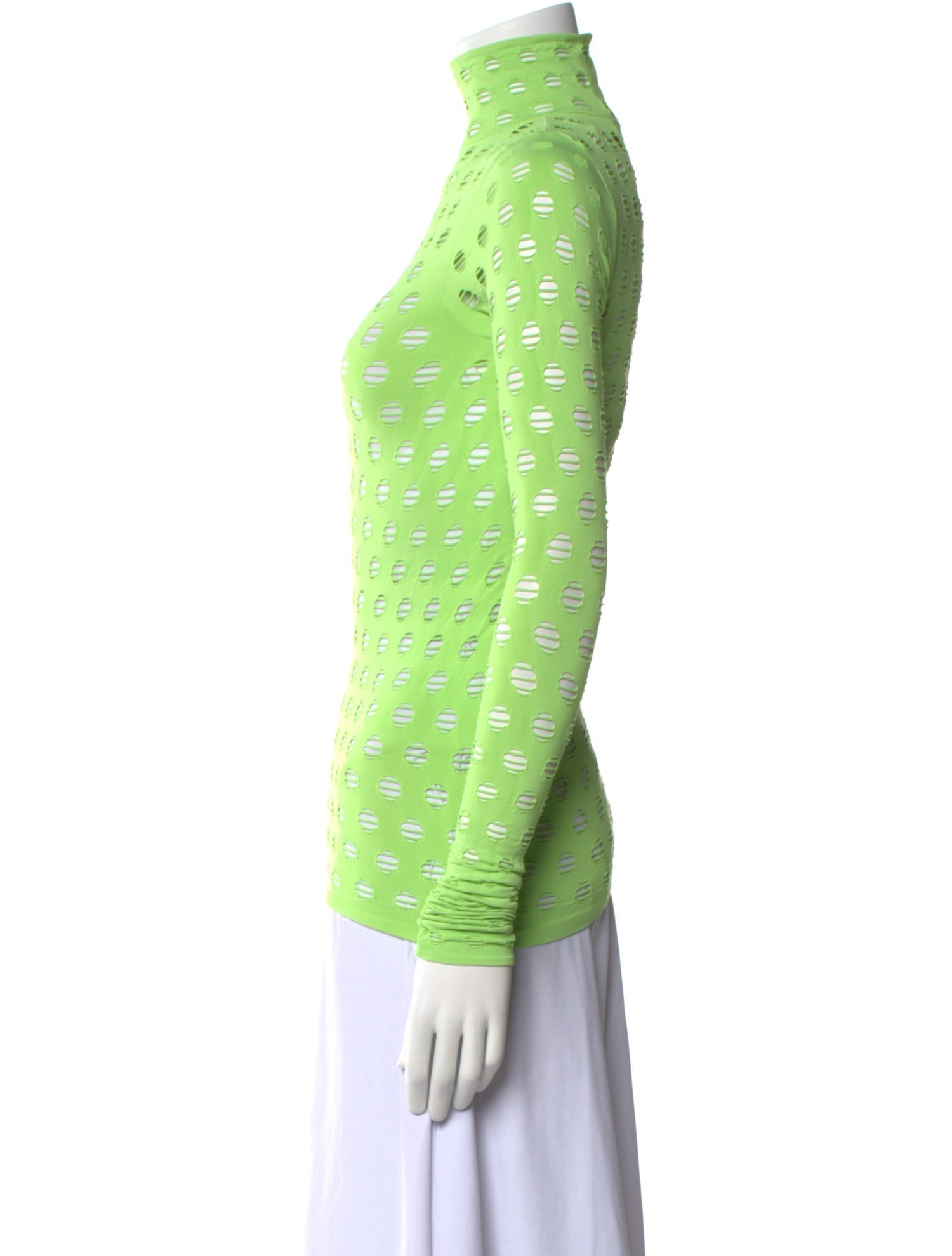 Maisie Wilen Nylon Turtleneck Top