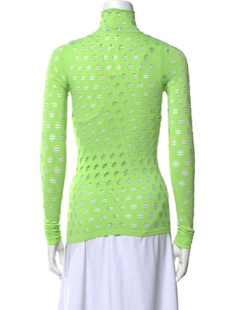 Maisie Wilen Nylon Turtleneck Top