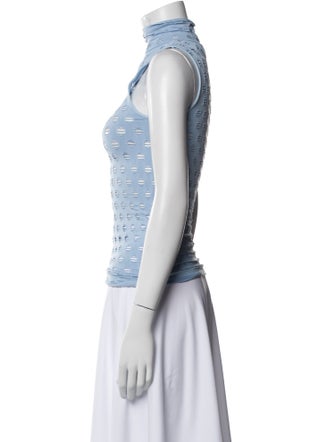 Maisie Wilen Printed Mock Neck Top